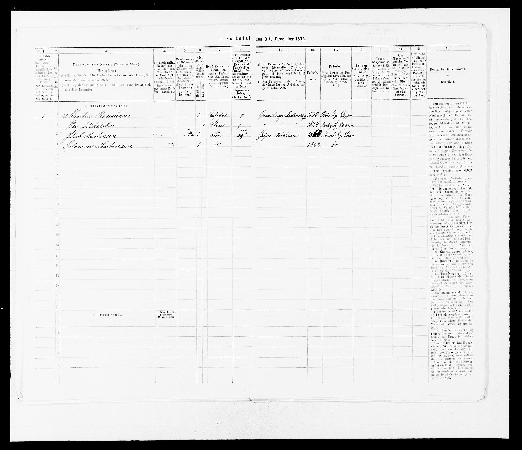 SAB, Folketelling 1875 for 1437L Kinn prestegjeld, Kinn sokn og Svanøy sokn, 1875, s. 656