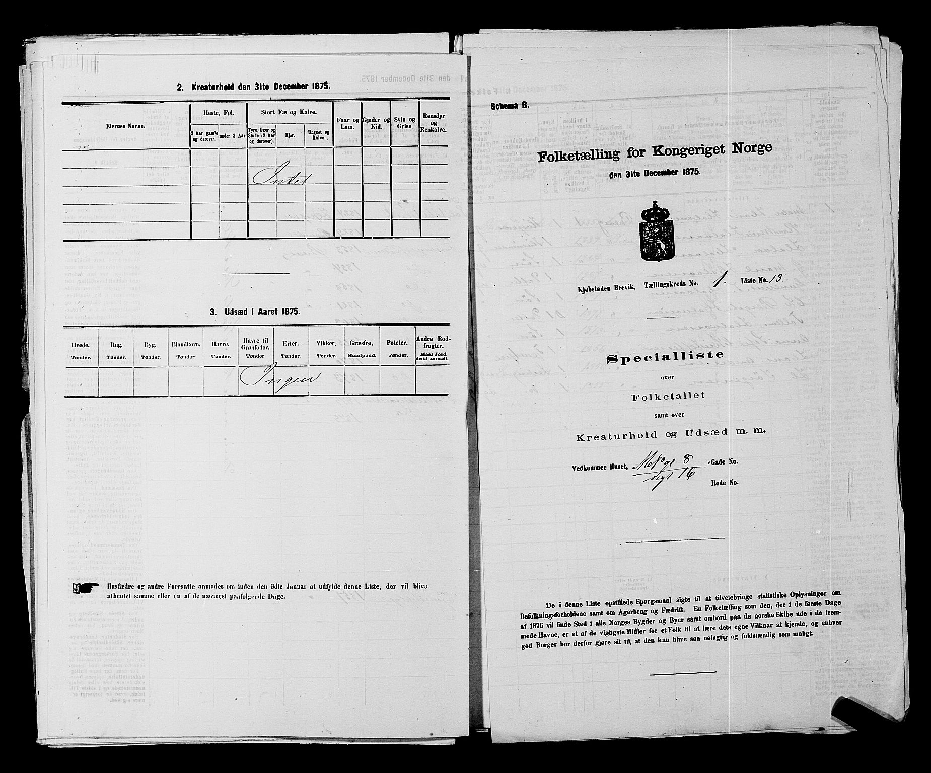 SAKO, Folketelling 1875 for 0804P Brevik prestegjeld, 1875, s. 47