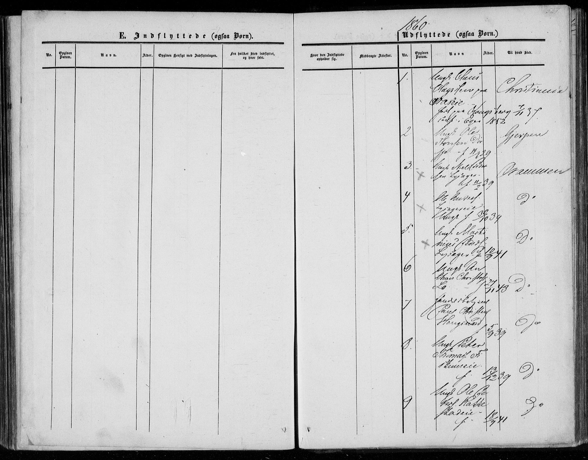 Eiker kirkebøker, AV/SAKO-A-4/F/Fa/L0015b: Ministerialbok nr. I 15B, 1854-1860, s. 527