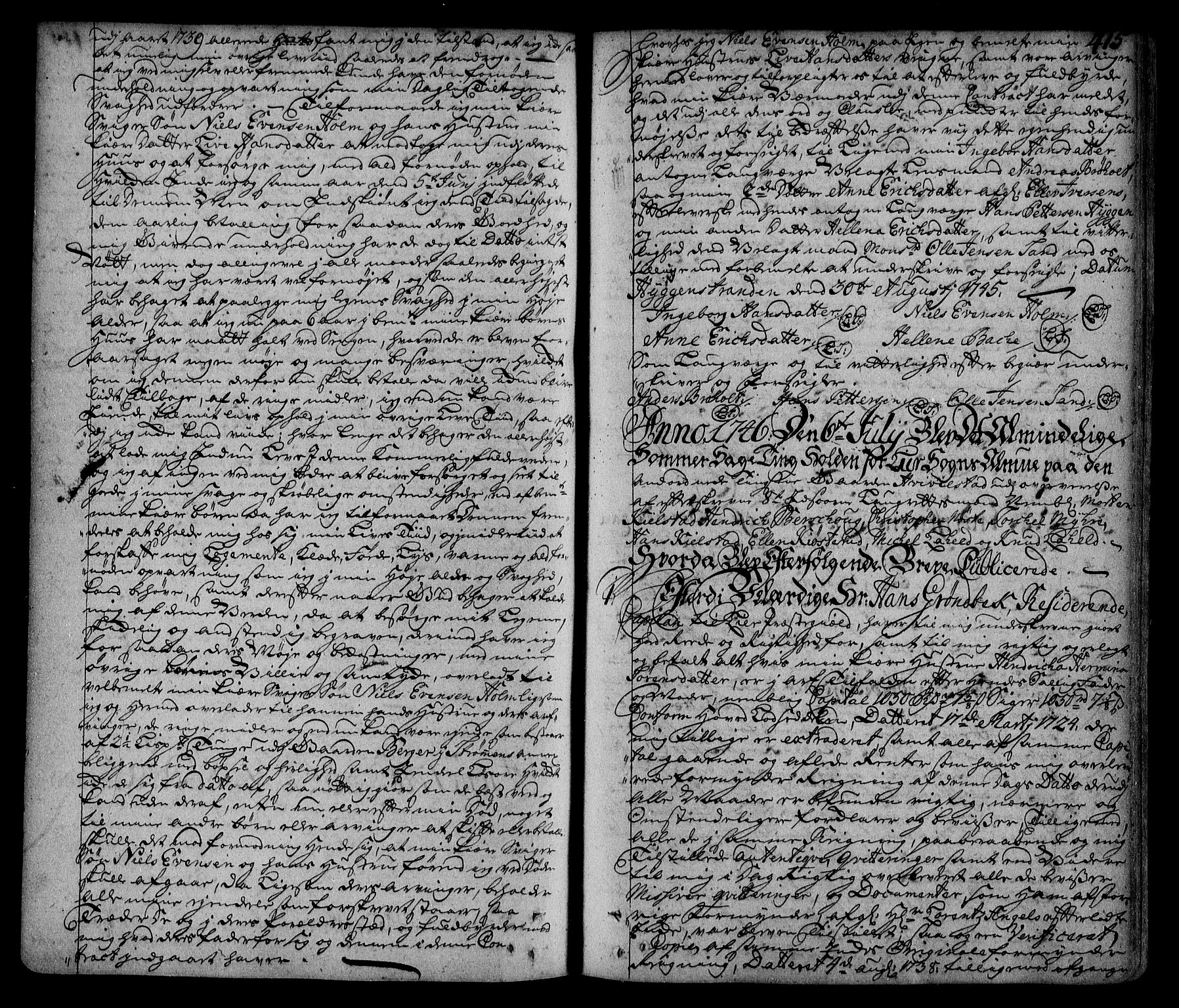 Lier, Røyken og Hurum sorenskriveri, AV/SAKO-A-89/G/Ga/Gaa/L0002: Pantebok nr. II, 1725-1755, s. 415