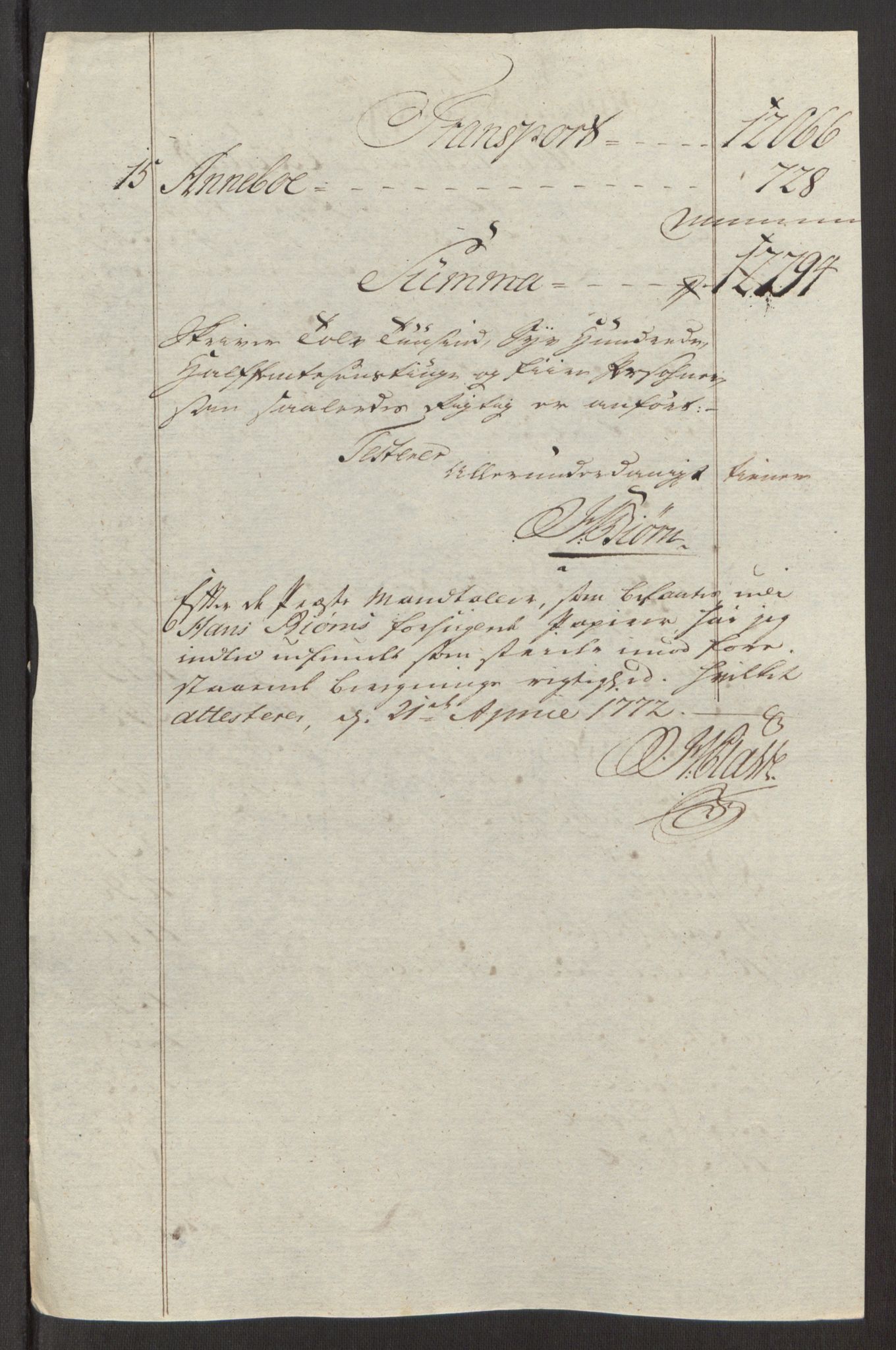 Rentekammeret inntil 1814, Reviderte regnskaper, Fogderegnskap, AV/RA-EA-4092/R32/L1960: Ekstraskatten Jarlsberg grevskap, 1762-1772, s. 64