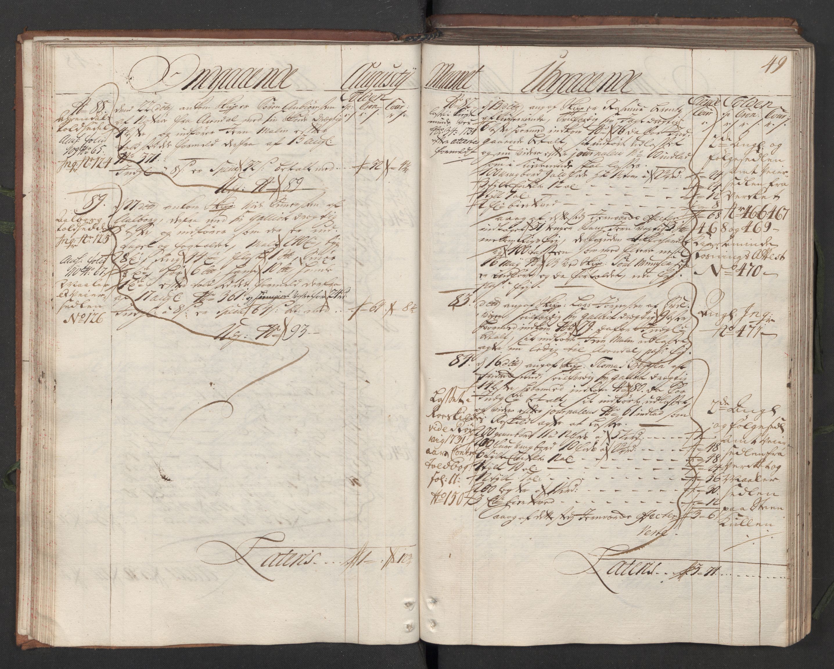 Generaltollkammeret, tollregnskaper, RA/EA-5490/R05/L0012/0001: Tollregnskaper Moss, Son, Krokstad / Hovedtollbok, 1731, s. 48b-49a