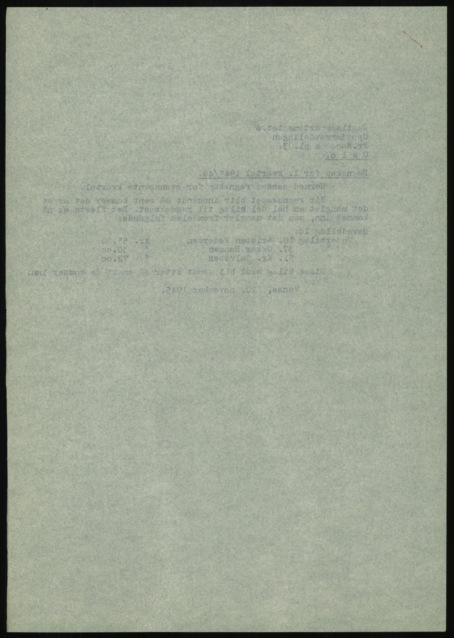 Forsvarsdepartementet, 10. kontor / Oppgjørskontoret, AV/RA-RAFA-1225/D/Db/L0180: Lista oppgjørskontor, 1942-1952, s. 97