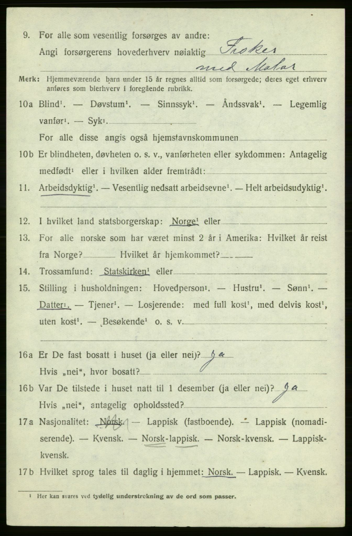 SATØ, Folketelling 1920 for 2017 Kvalsund herred, 1920, s. 529