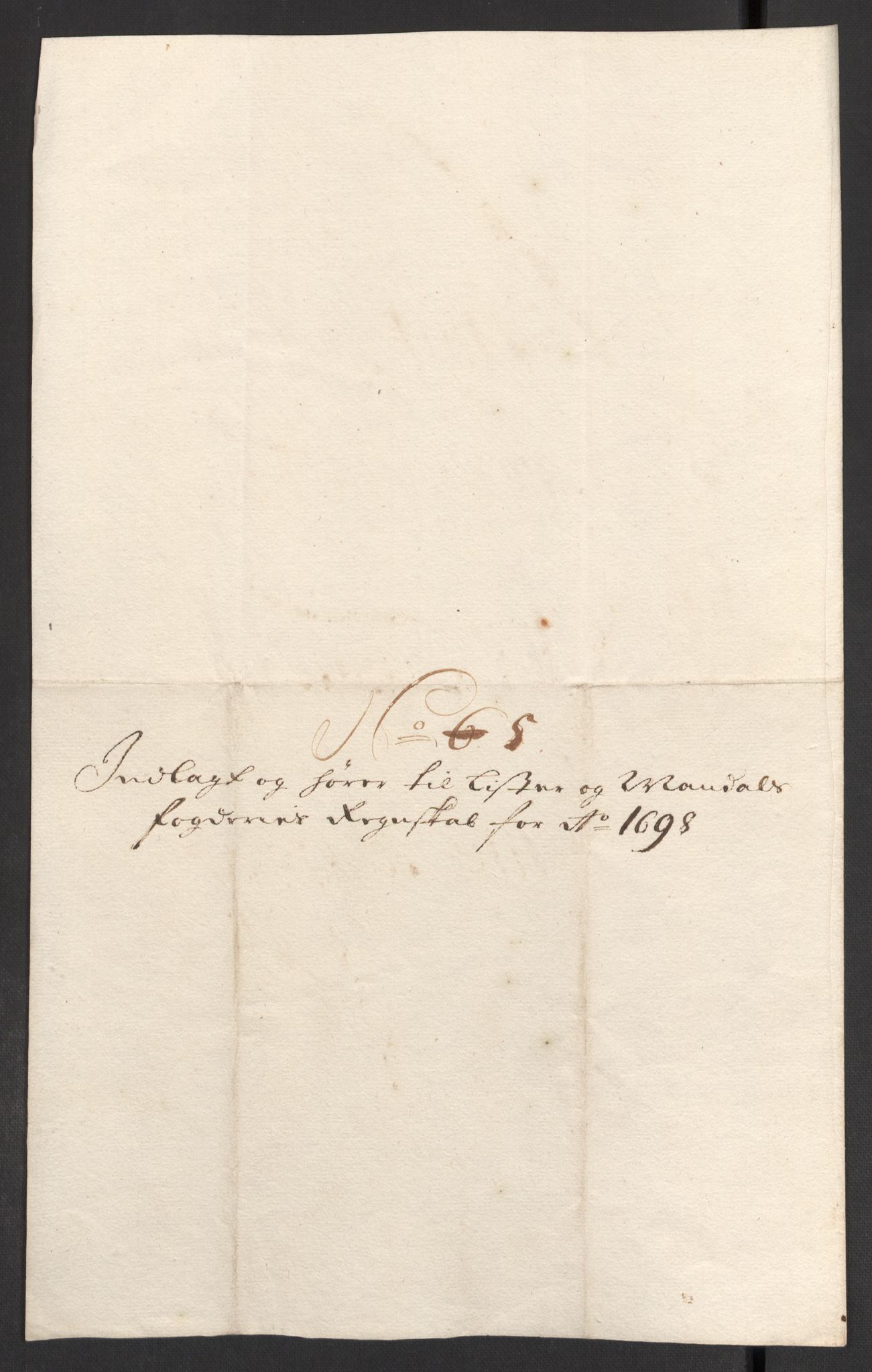 Rentekammeret inntil 1814, Reviderte regnskaper, Fogderegnskap, RA/EA-4092/R43/L2547: Fogderegnskap Lista og Mandal, 1698-1699, s. 34