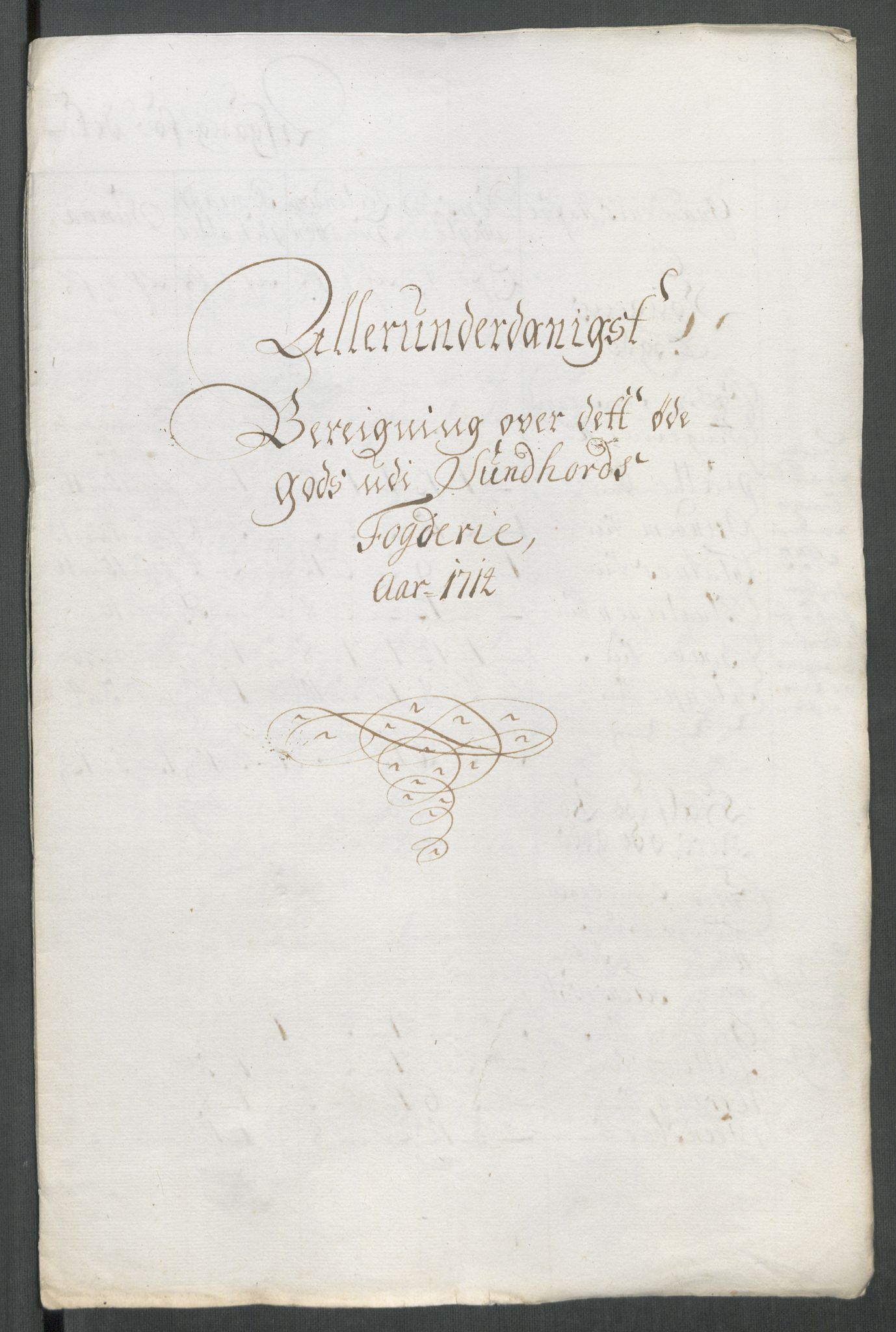 Rentekammeret inntil 1814, Reviderte regnskaper, Fogderegnskap, RA/EA-4092/R48/L2990: Fogderegnskap Sunnhordland og Hardanger, 1714, s. 309