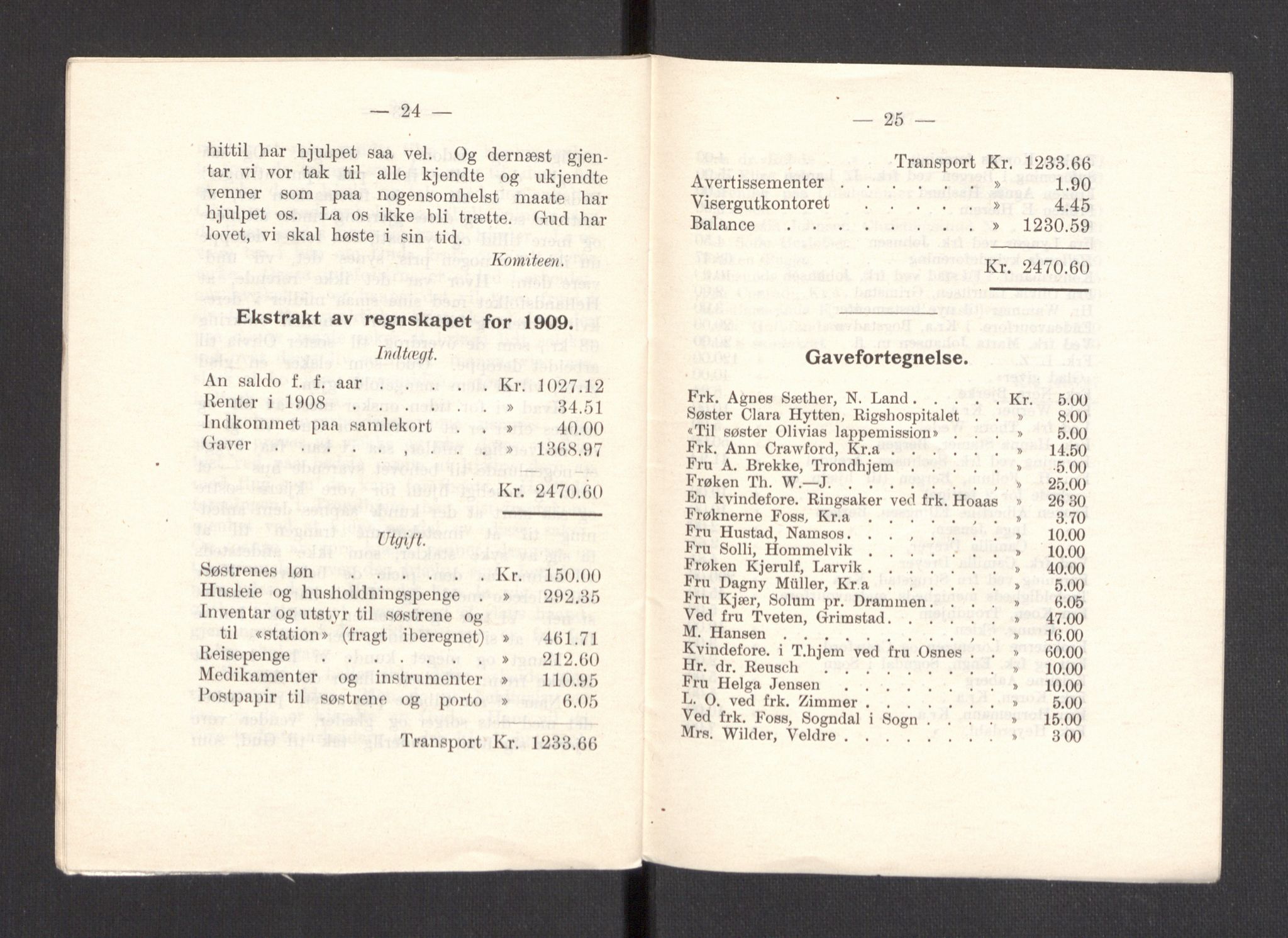 Kvinnelige Misjonsarbeidere, AV/RA-PA-0699/F/Fa/L0001/0007: -- / Årsmeldinger, trykte, 1906-1915