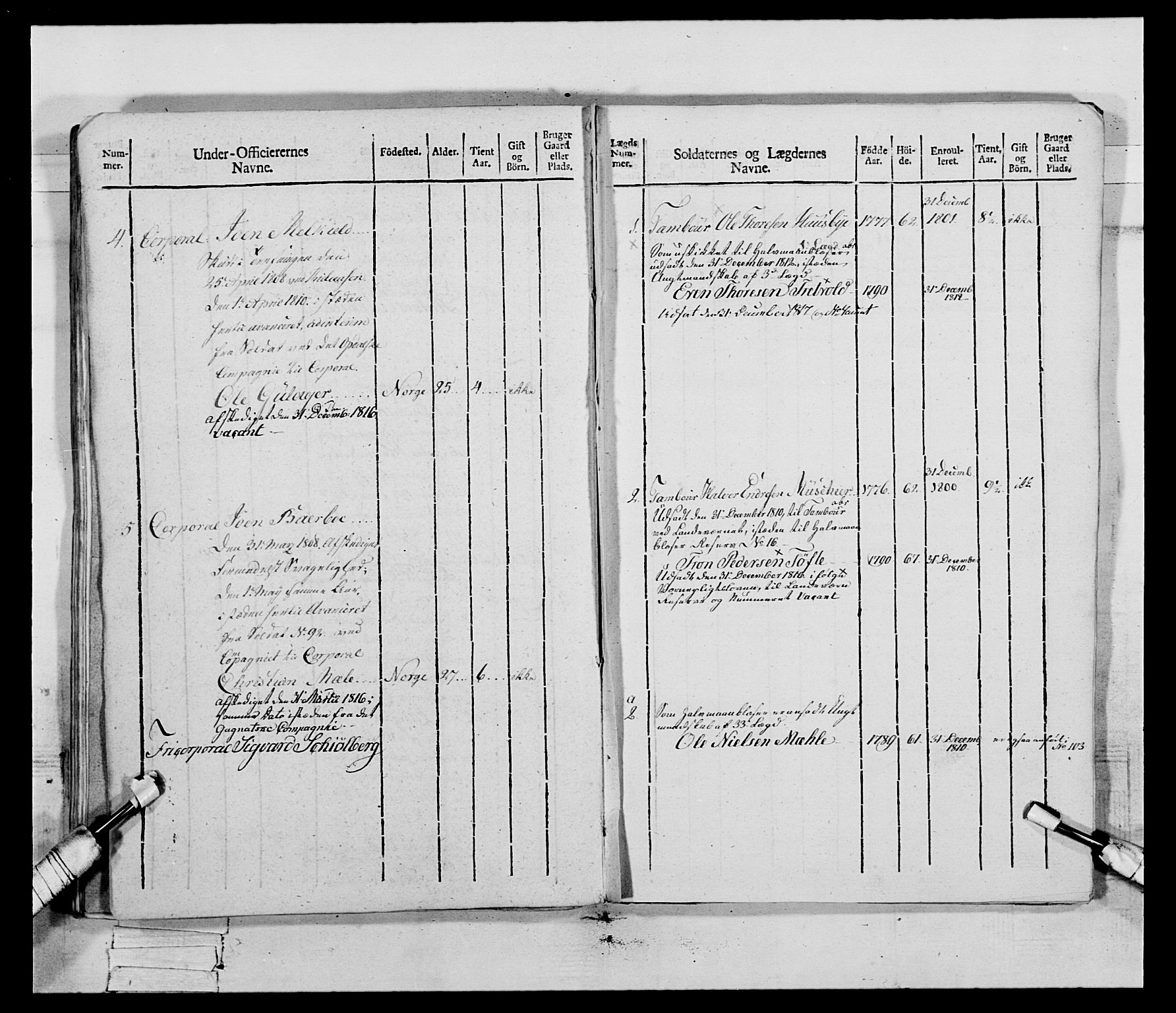 Generalitets- og kommissariatskollegiet, Det kongelige norske kommissariatskollegium, AV/RA-EA-5420/E/Eh/L0083b: 2. Trondheimske nasjonale infanteriregiment, 1810, s. 197