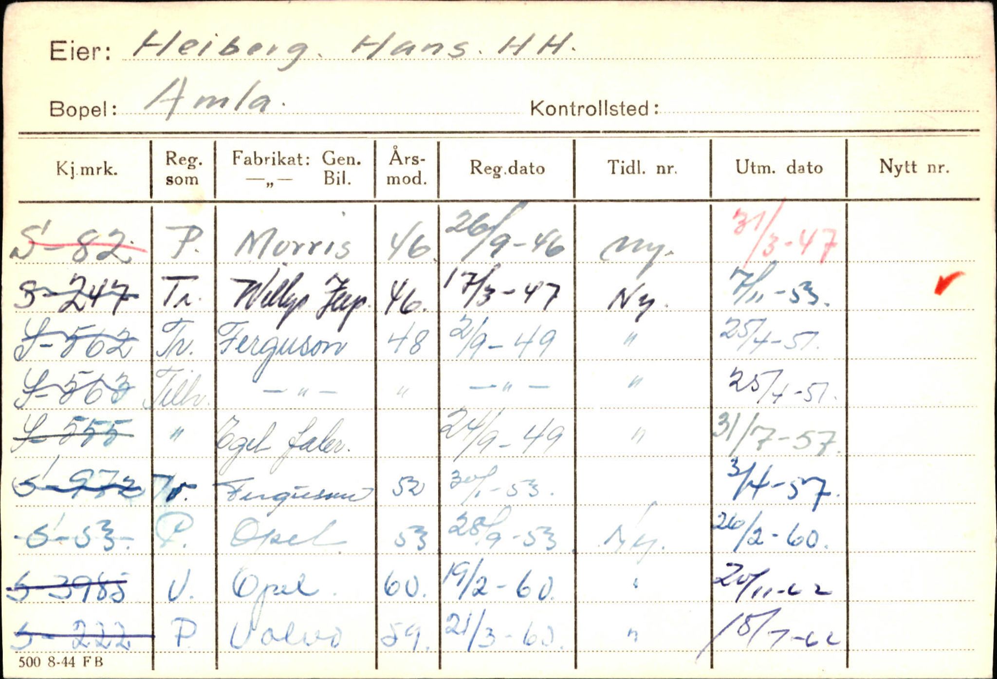 Statens vegvesen, Sogn og Fjordane vegkontor, AV/SAB-A-5301/4/F/L0124: Eigarregister Sogndal A-U, 1945-1975, s. 865