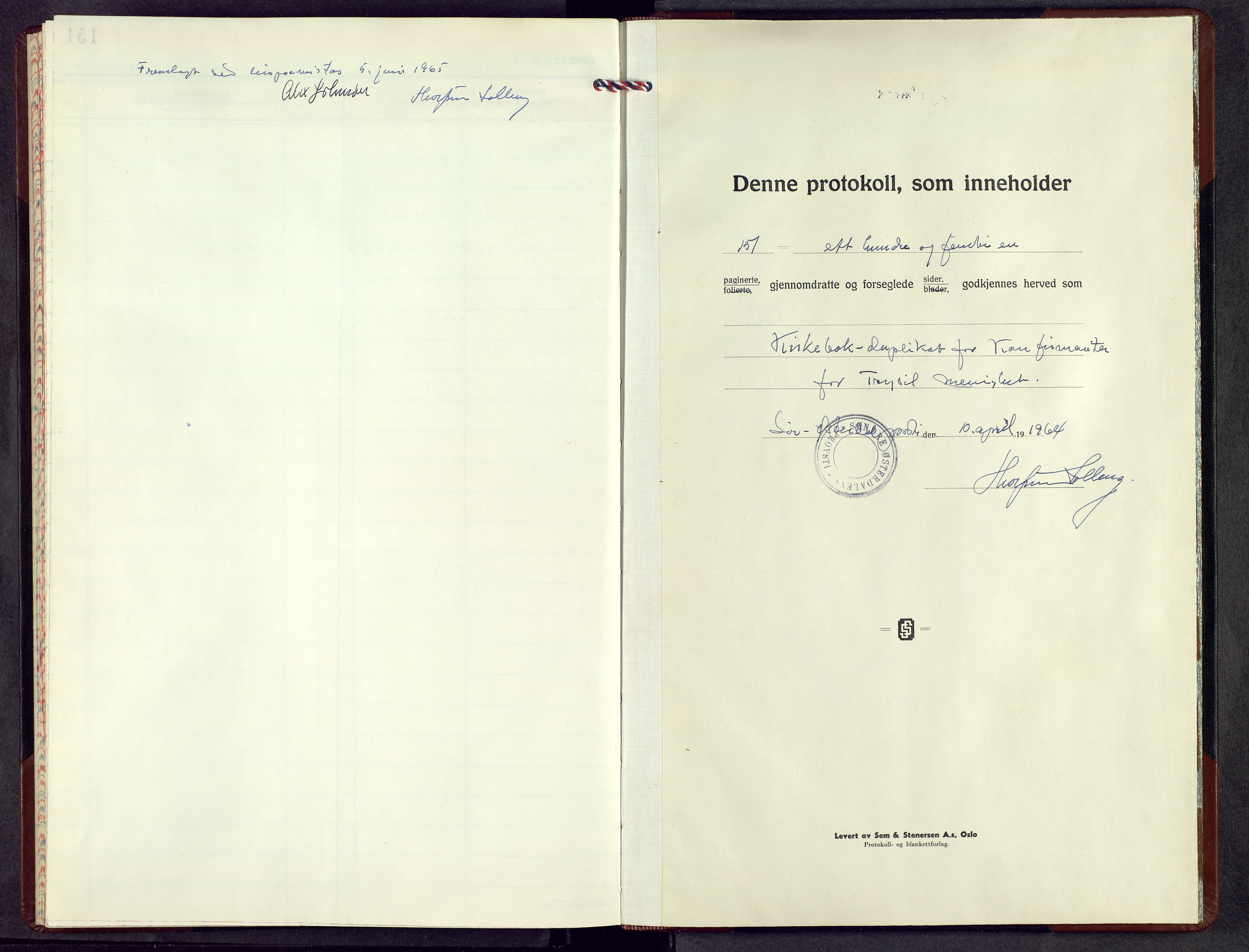 Trysil prestekontor, AV/SAH-PREST-046/H/Ha/Hab/L0018: Klokkerbok nr. 18, 1959-1965