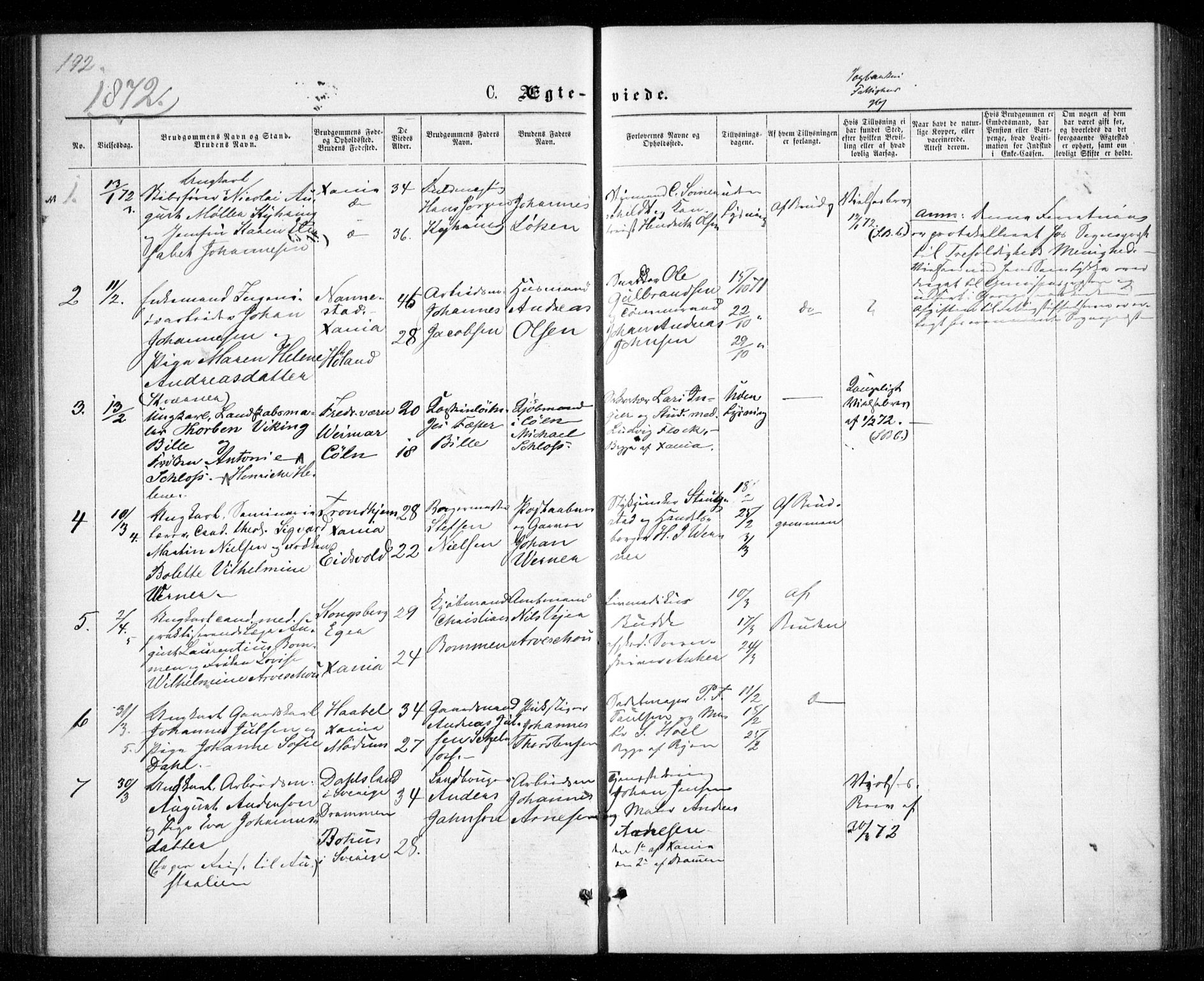Garnisonsmenigheten Kirkebøker, AV/SAO-A-10846/G/Ga/L0006: Klokkerbok nr. 6, 1860-1880, s. 192