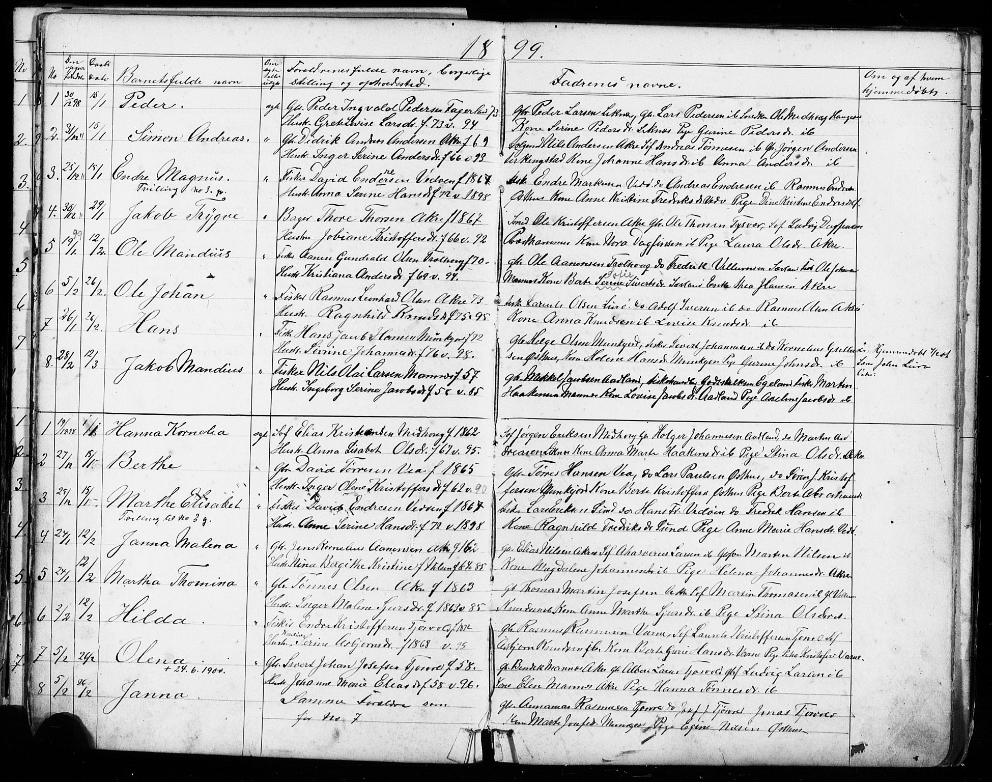 Kopervik sokneprestkontor, AV/SAST-A-101850/H/Ha/Hab/L0002: Klokkerbok nr. B 2, 1881-1905, s. 87