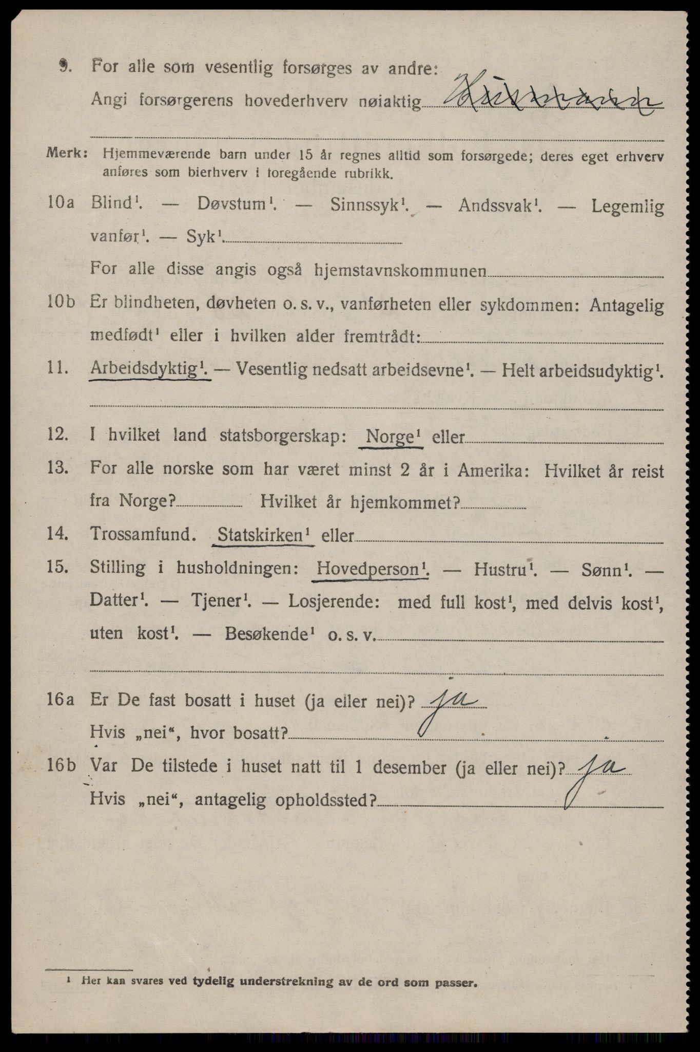SAKO, Folketelling 1920 for 0830 Nissedal herred, 1920, s. 2022