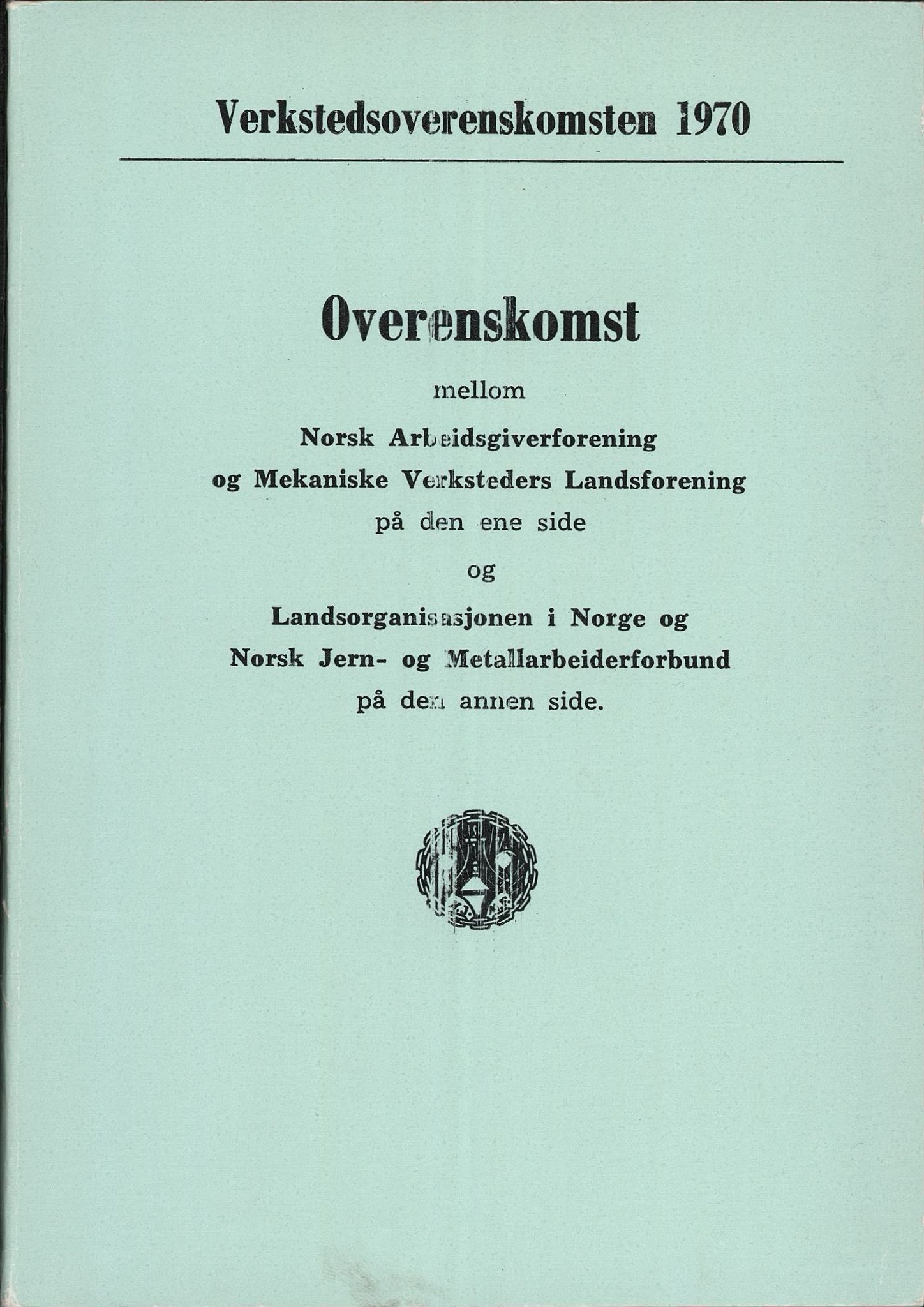 Norsk jern- og metallarbeiderforbund, AAB/ARK-1659/O/L0001/0035: Verkstedsoverenskomsten / Verkstedsoverenskomsten, 1970