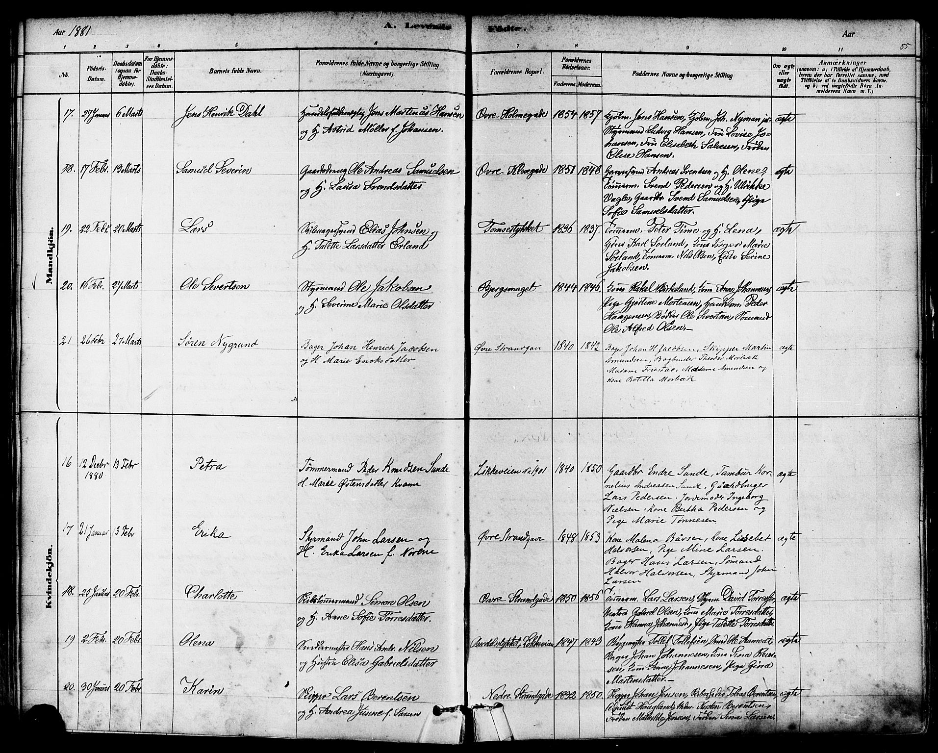 Domkirken sokneprestkontor, AV/SAST-A-101812/001/30/30BA/L0026: Ministerialbok nr. A 25, 1878-1889, s. 85