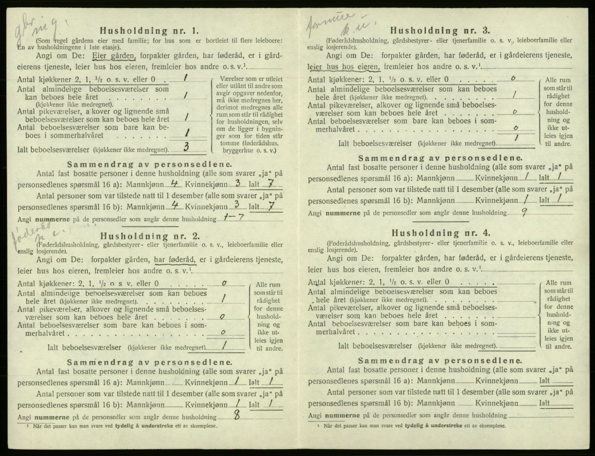 SAB, Folketelling 1920 for 1241 Fusa herred, 1920, s. 63