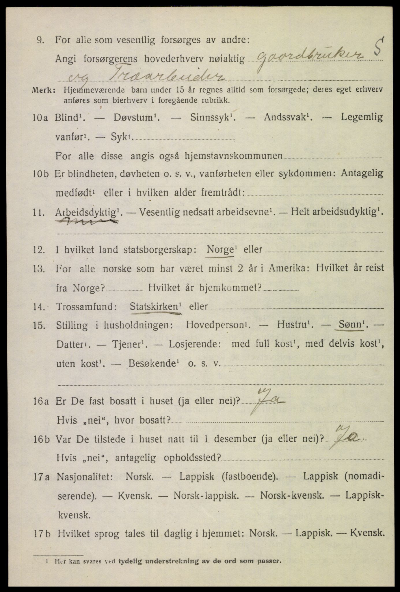 SAT, Folketelling 1920 for 1839 Beiarn herred, 1920, s. 1901