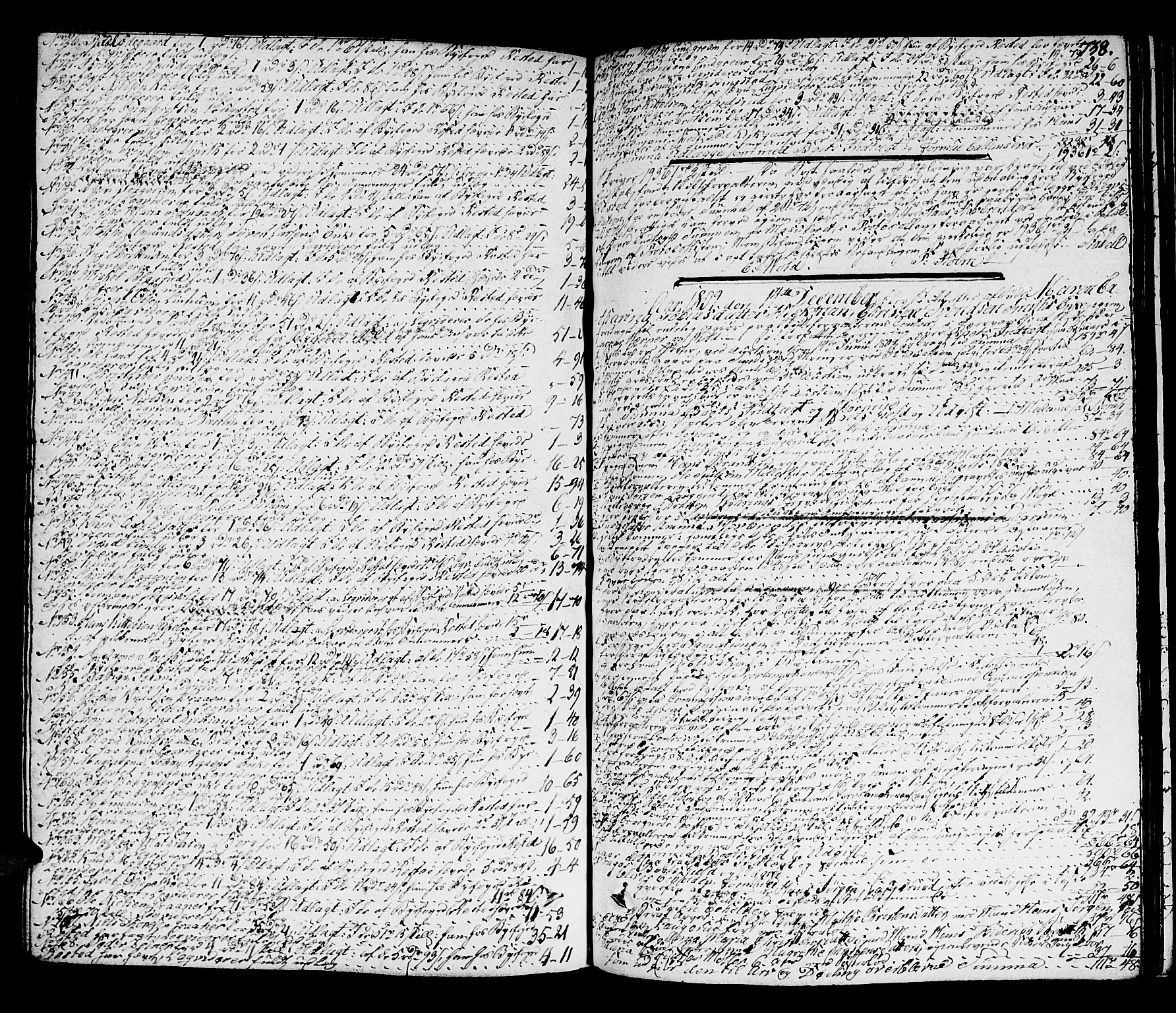 Kongsberg byfogd, SAKO/A-84/H/Hd/L0001A: Skifteutlodningsprotokoll, 1801-1813, s. 737b-738a