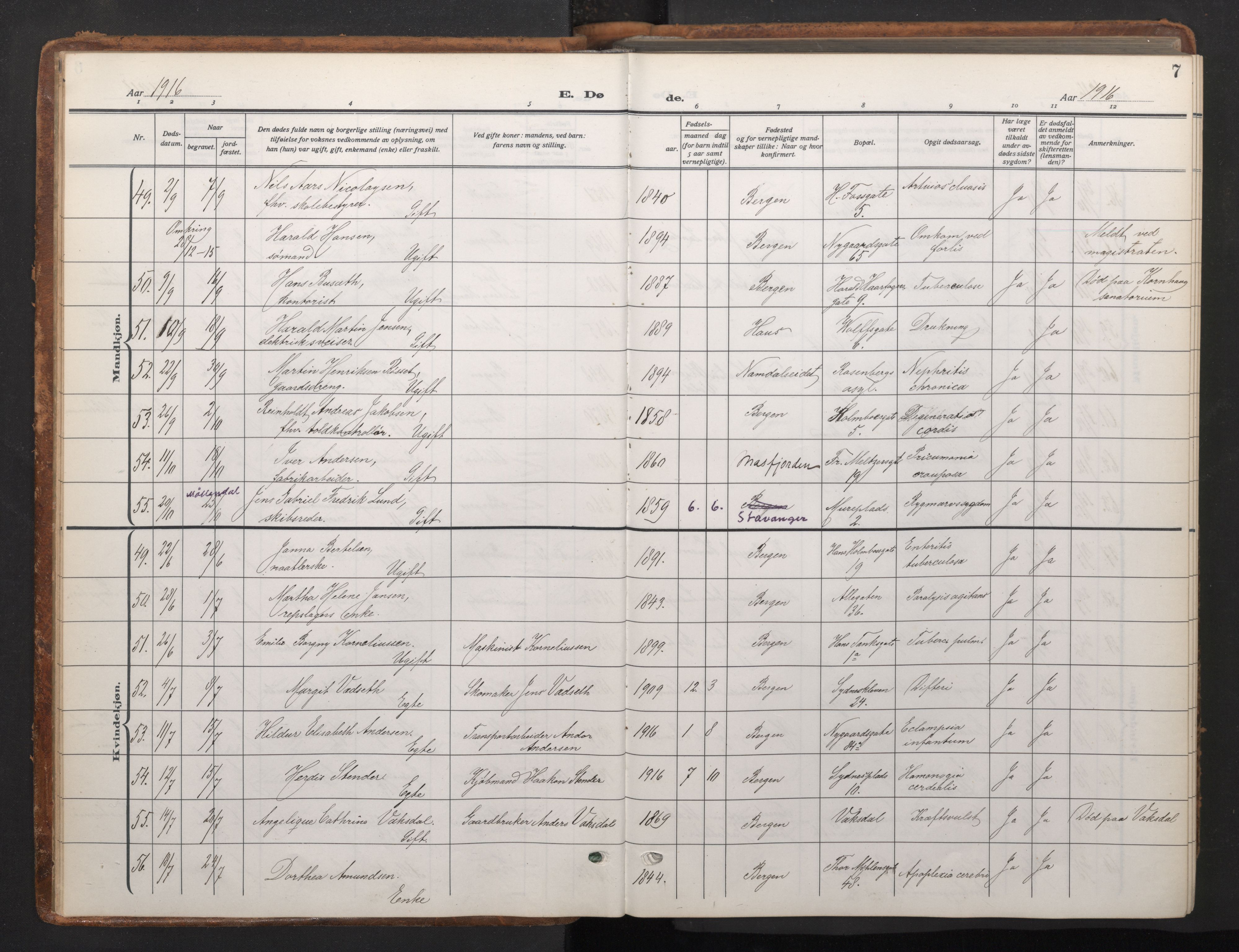 Johanneskirken sokneprestembete, AV/SAB-A-76001/H/Haa/L0020: Ministerialbok nr. E 2, 1916-1951, s. 7