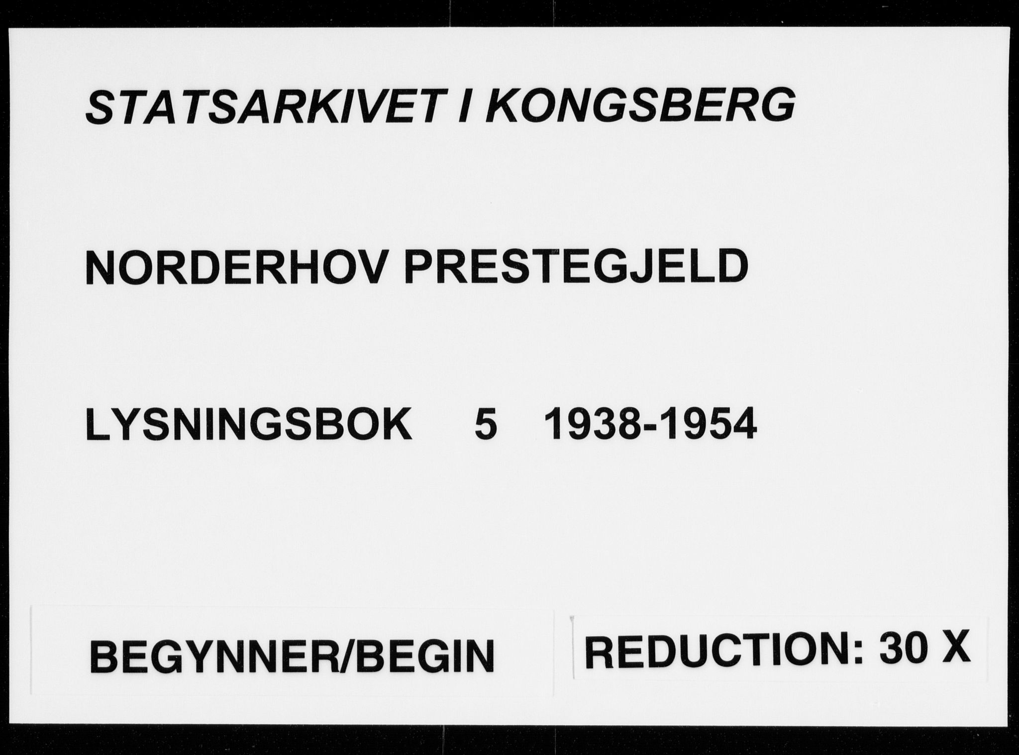 Norderhov kirkebøker, AV/SAKO-A-237/H/Ha/L0005: Lysningsprotokoll nr. 5, 1938-1954
