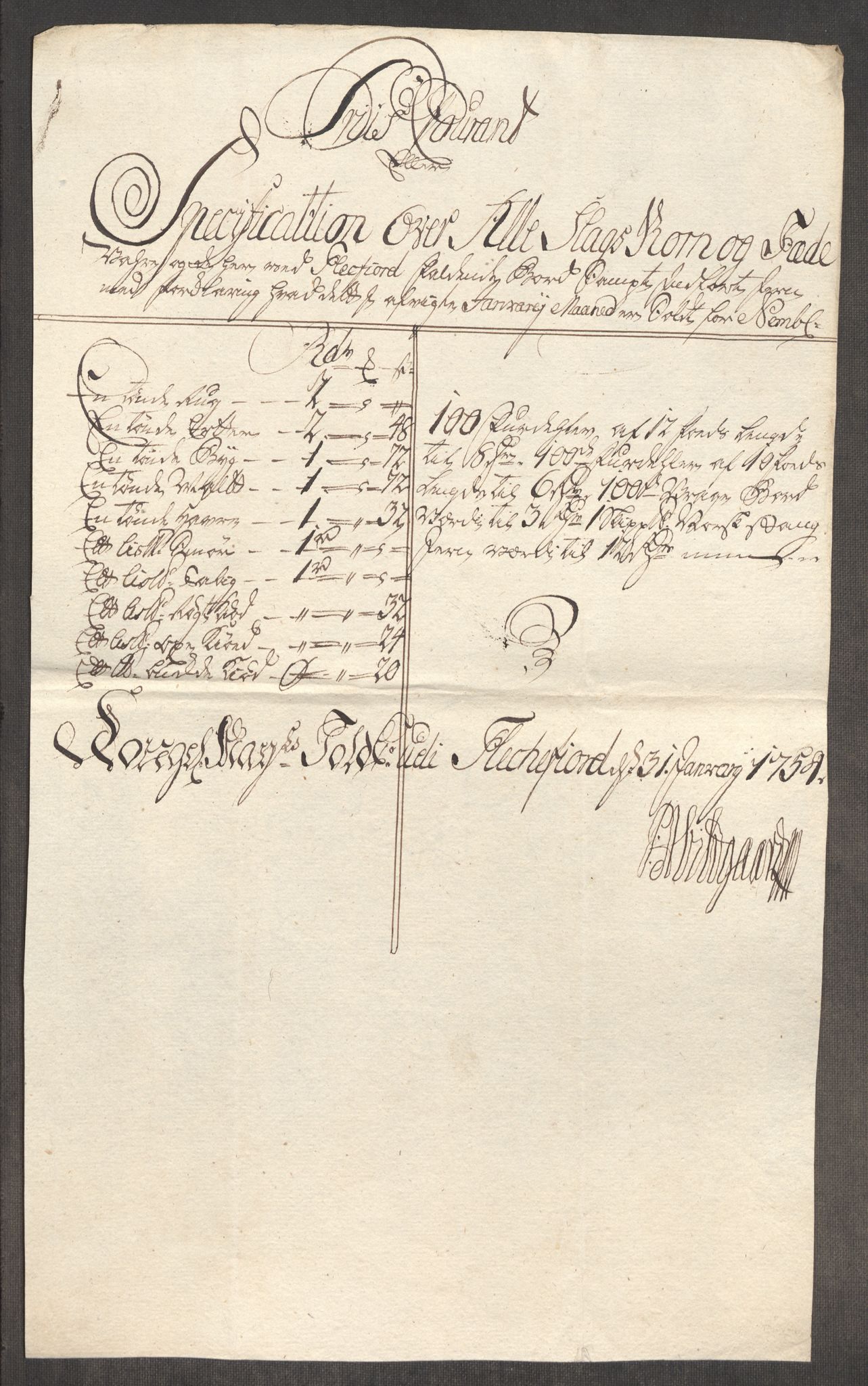 Rentekammeret inntil 1814, Realistisk ordnet avdeling, AV/RA-EA-4070/Oe/L0005: [Ø1]: Priskuranter, 1753-1757, s. 318