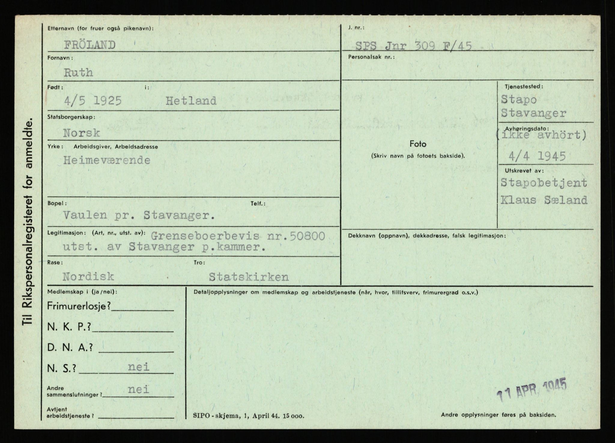 Statspolitiet - Hovedkontoret / Osloavdelingen, AV/RA-S-1329/C/Ca/L0004: Eid - funn av gjenstander	, 1943-1945, s. 4985