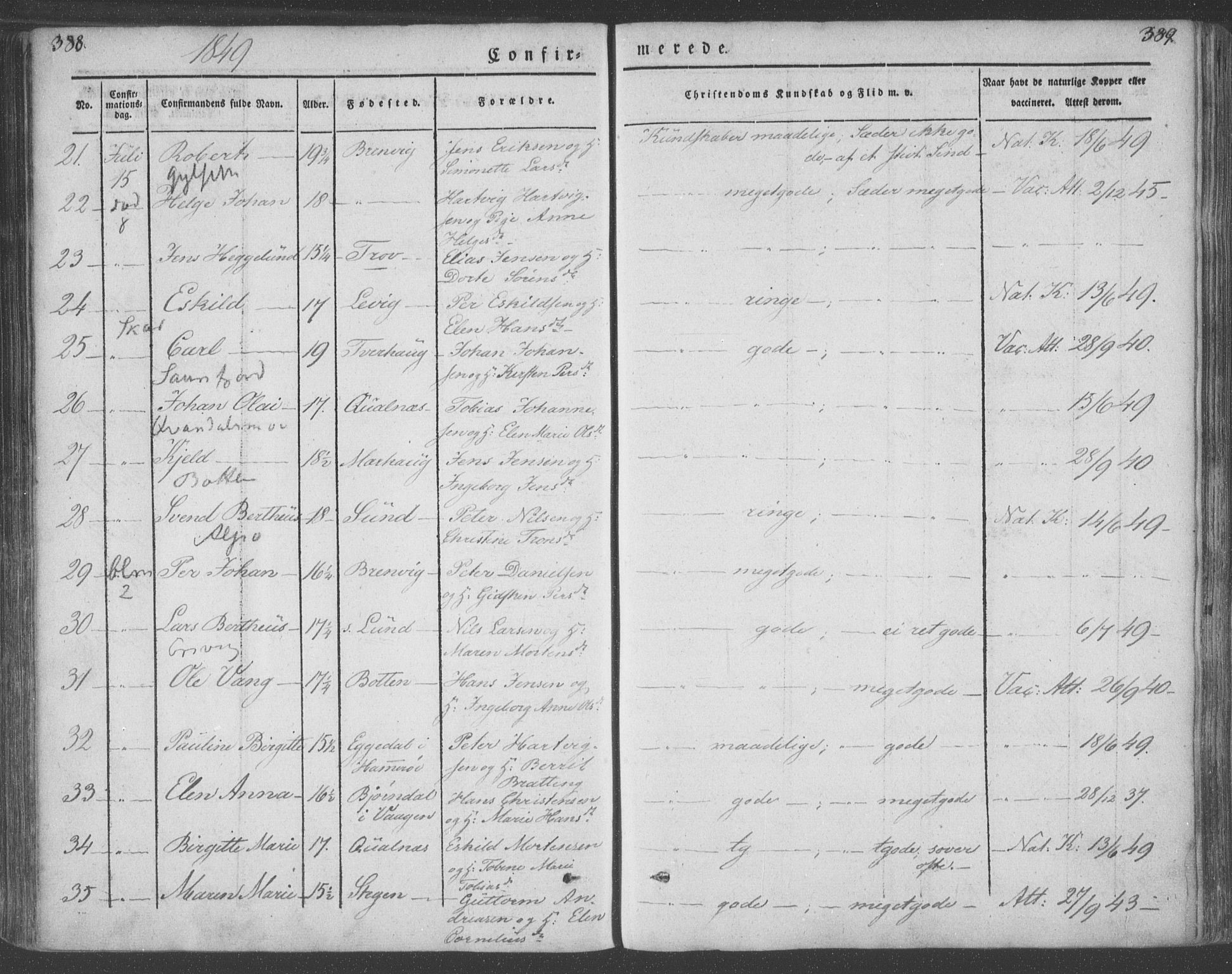 Ministerialprotokoller, klokkerbøker og fødselsregistre - Nordland, AV/SAT-A-1459/855/L0799: Ministerialbok nr. 855A07, 1834-1852, s. 388-389