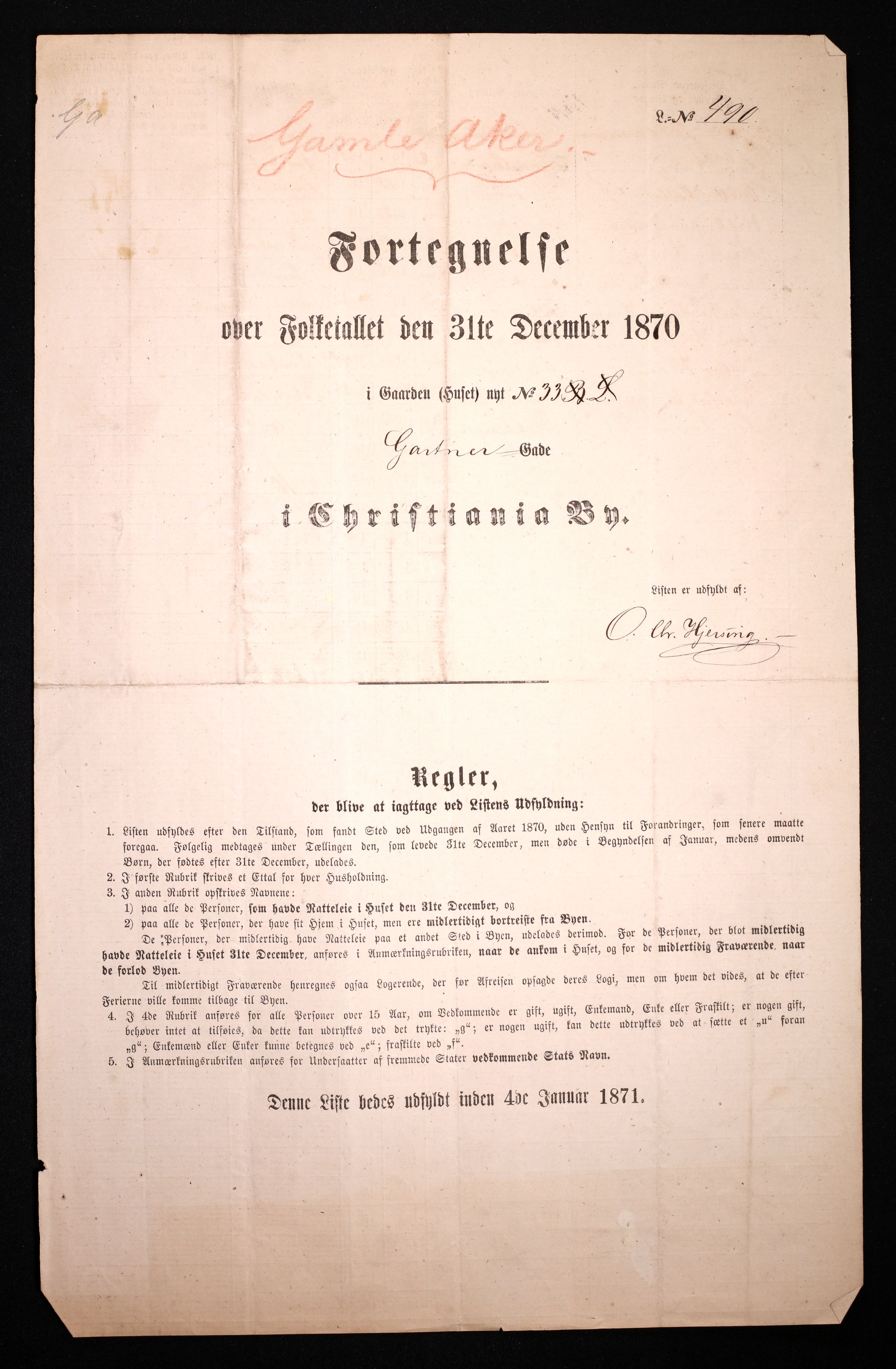 RA, Folketelling 1870 for 0301 Kristiania kjøpstad, 1870, s. 1072