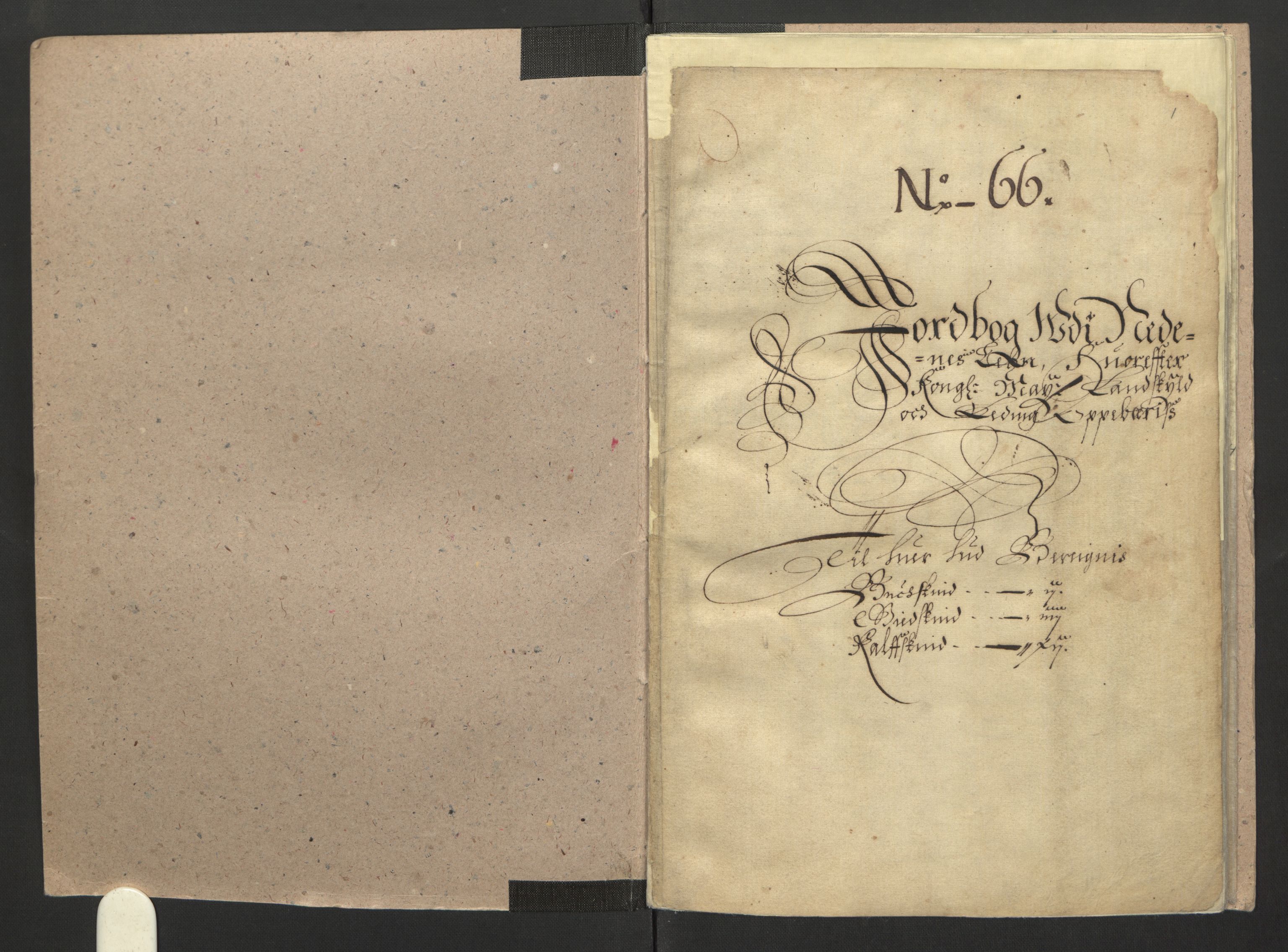 Rentekammeret inntil 1814, Realistisk ordnet avdeling, RA/EA-4070/L/L0021/0002: Agder lagdømme: / Kronens jordebok. Nedenes len, 1661, s. 1a