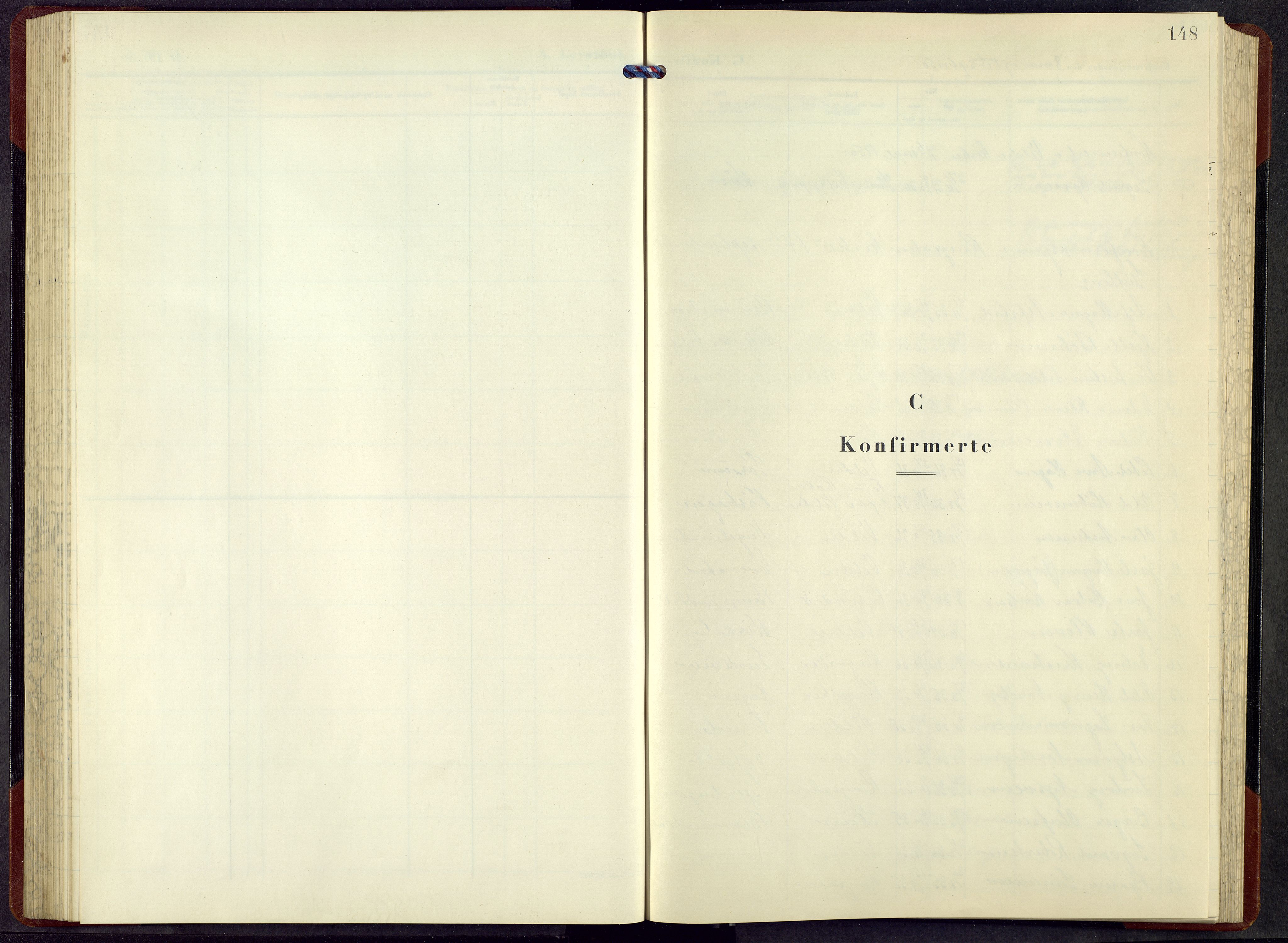 Veldre prestekontor, SAH/PREST-018/L/La/L0003: Klokkerbok nr. 3, 1950-1967, s. 148