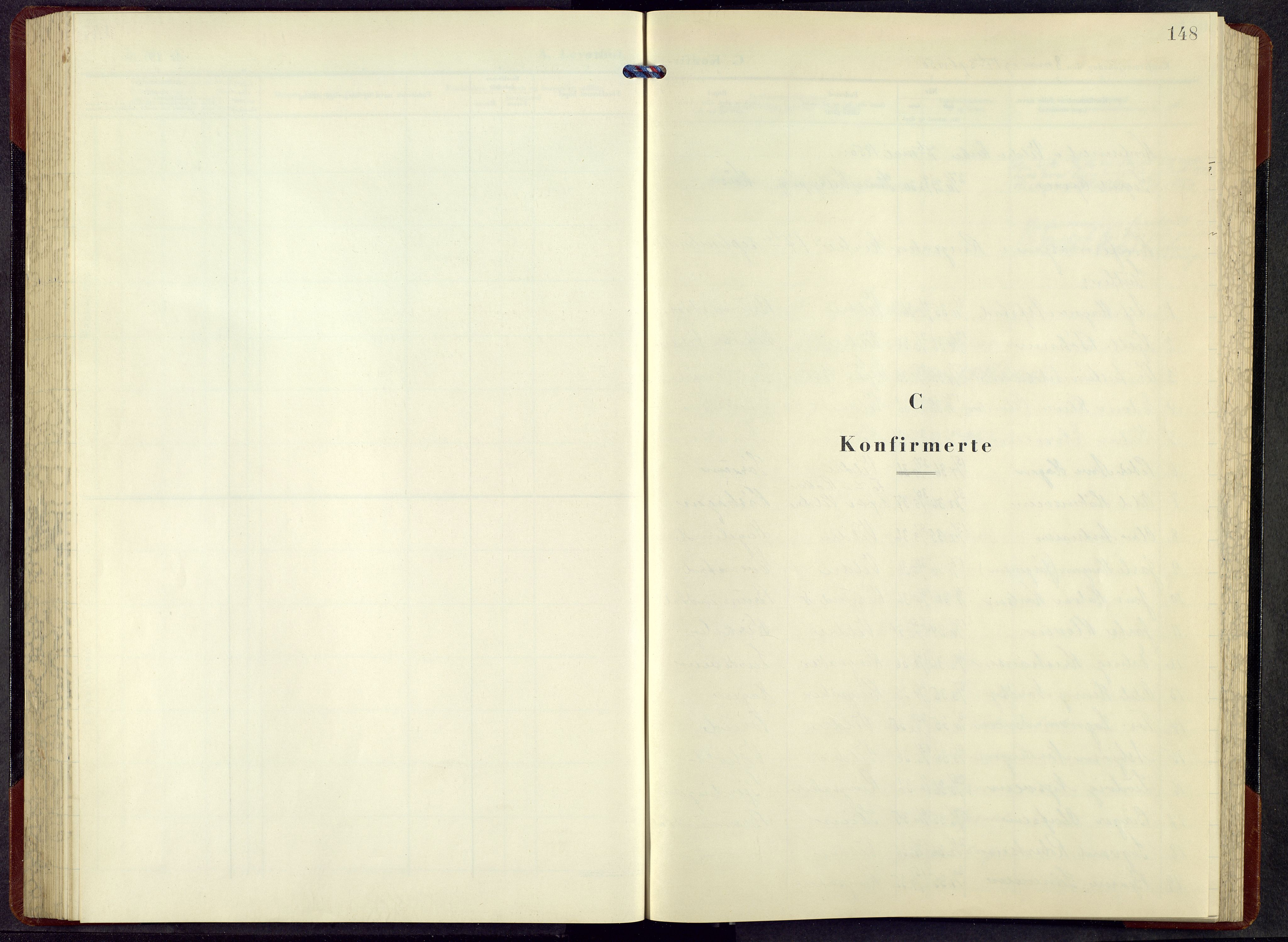 Veldre prestekontor, AV/SAH-PREST-018/L/La/L0003: Klokkerbok nr. 3, 1950-1967, s. 148