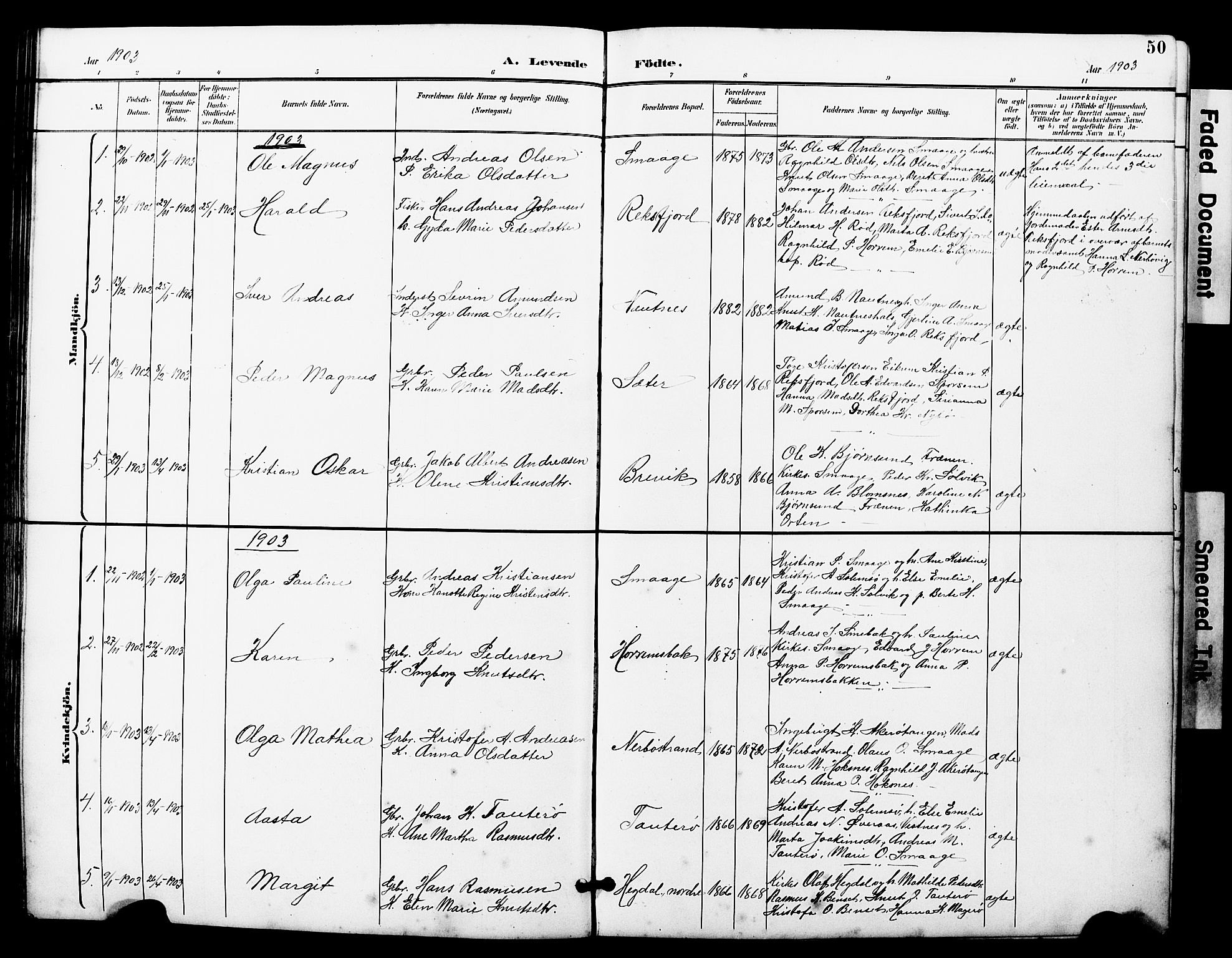 Ministerialprotokoller, klokkerbøker og fødselsregistre - Møre og Romsdal, SAT/A-1454/560/L0725: Klokkerbok nr. 560C02, 1895-1930, s. 50