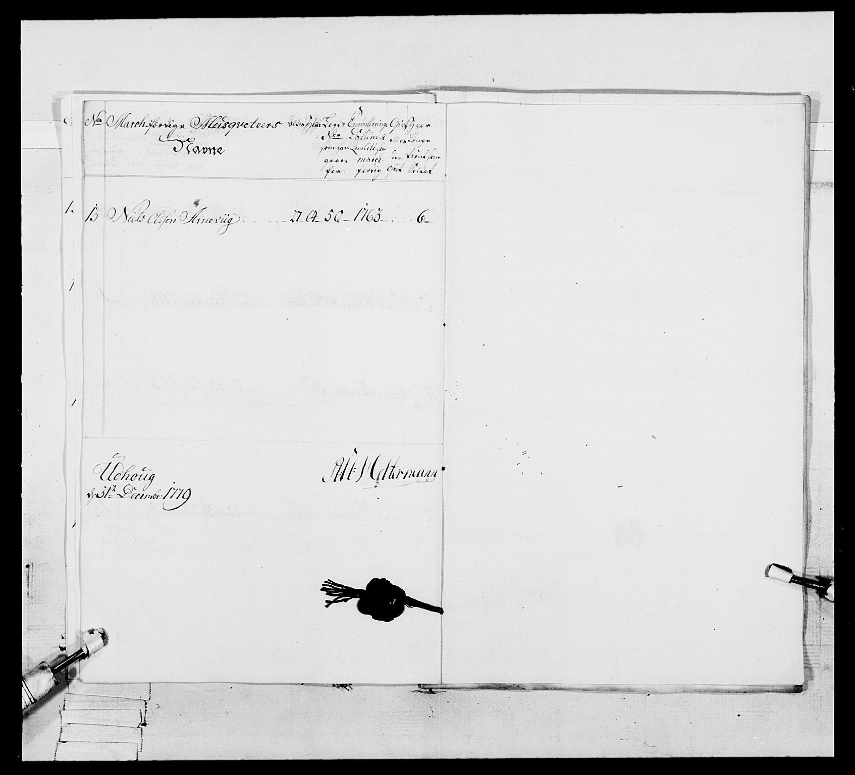 Generalitets- og kommissariatskollegiet, Det kongelige norske kommissariatskollegium, AV/RA-EA-5420/E/Eh/L0086: 3. Trondheimske nasjonale infanteriregiment, 1776-1779, s. 343
