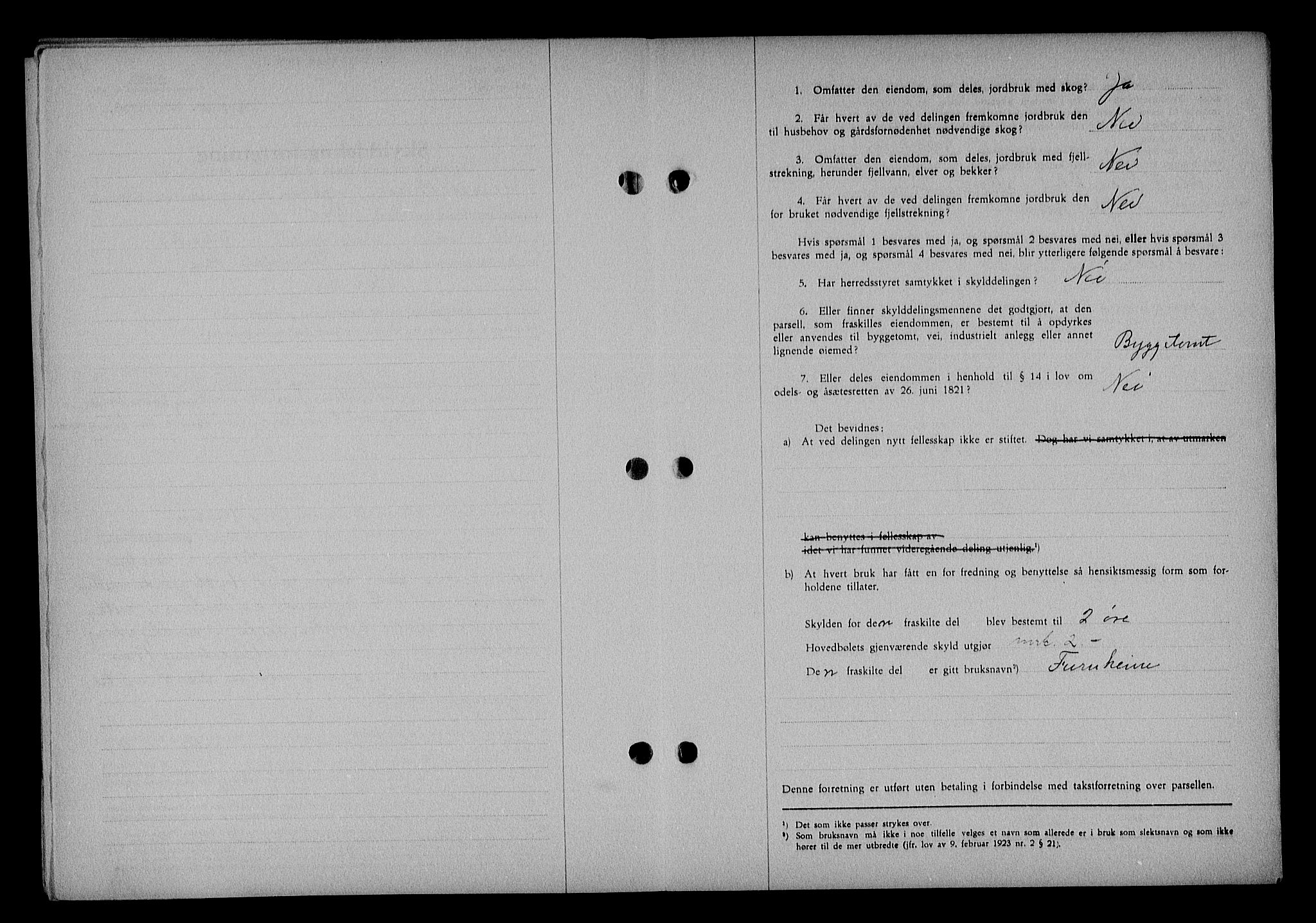 Nedenes sorenskriveri, SAK/1221-0006/G/Gb/Gba/L0043: Pantebok nr. 39, 1936-1937, Dagboknr: 1257/1936