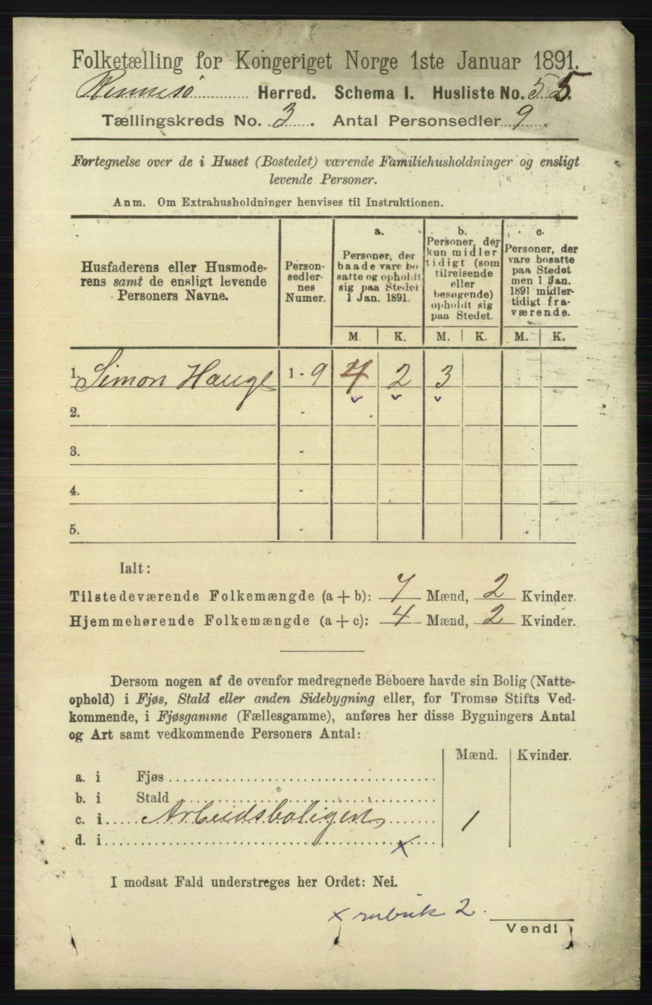 RA, Folketelling 1891 for 1142 Rennesøy herred, 1891, s. 978