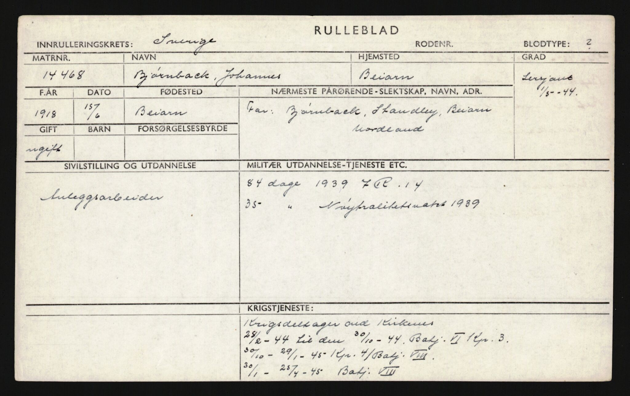 Forsvaret, Sør-Hålogaland landforsvar, AV/RA-RAFA-2552/P/Pa/L0303: Personellmapper for slettet personell, yrkesbefal og vernepliktig befal, født 1917-1920, 1936-1980, s. 267