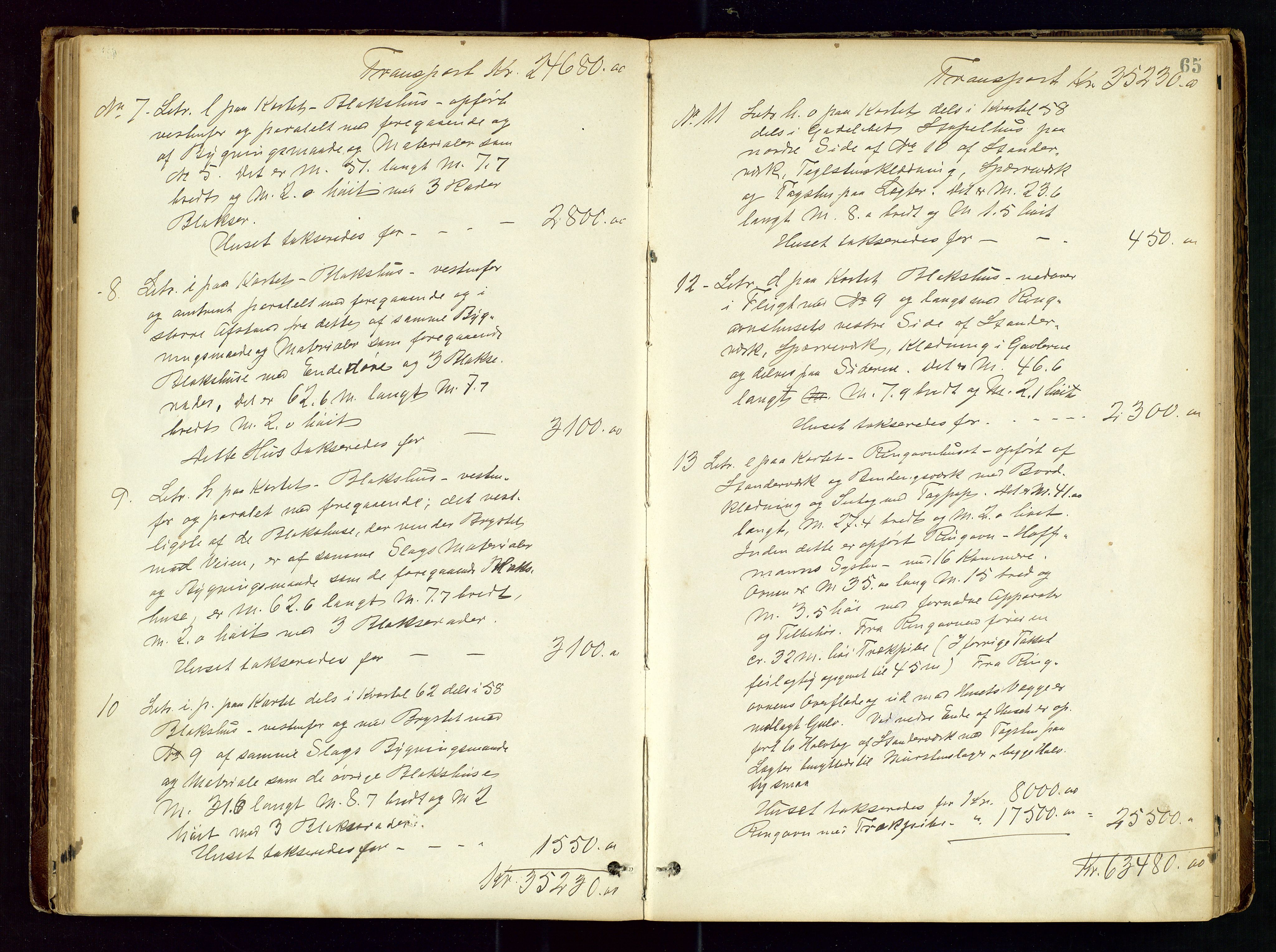 Høyland/Sandnes lensmannskontor, AV/SAST-A-100166/Goa/L0002: "Brandtaxtprotokol for Landafdelingen i Høiland", 1880-1917, s. 64b-65a