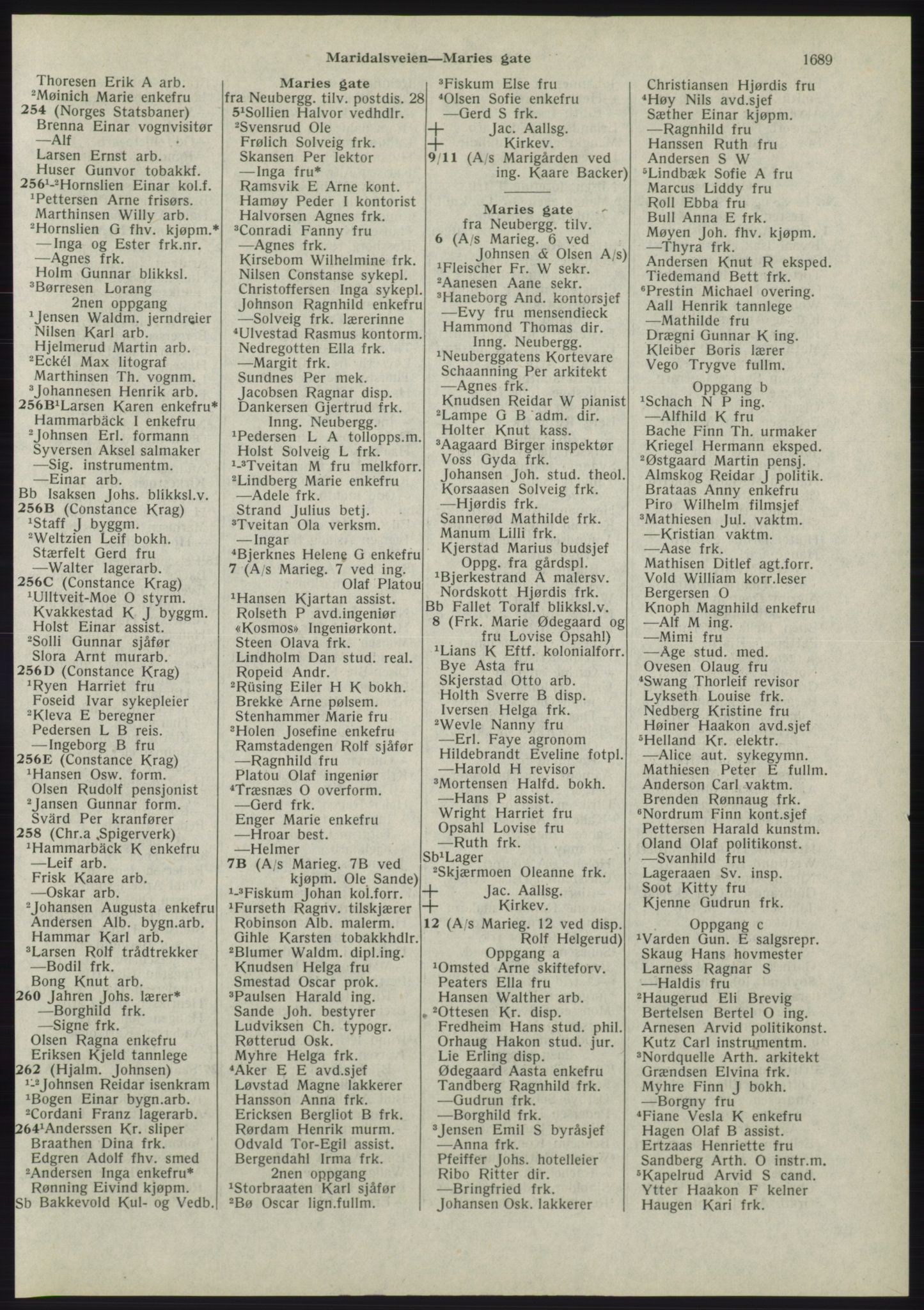Kristiania/Oslo adressebok, PUBL/-, 1945, s. 1607