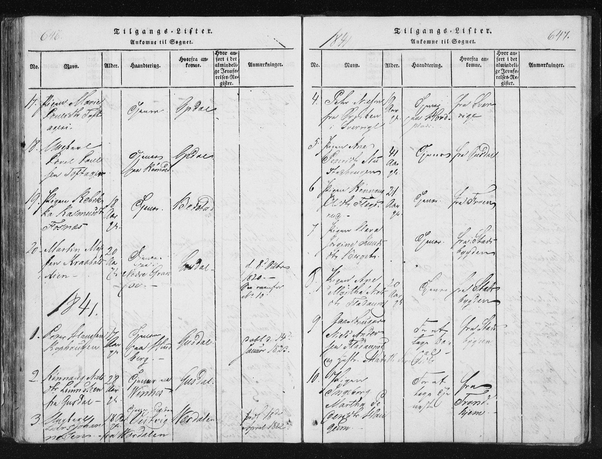 Ministerialprotokoller, klokkerbøker og fødselsregistre - Nord-Trøndelag, SAT/A-1458/744/L0417: Ministerialbok nr. 744A01, 1817-1842, s. 646-647