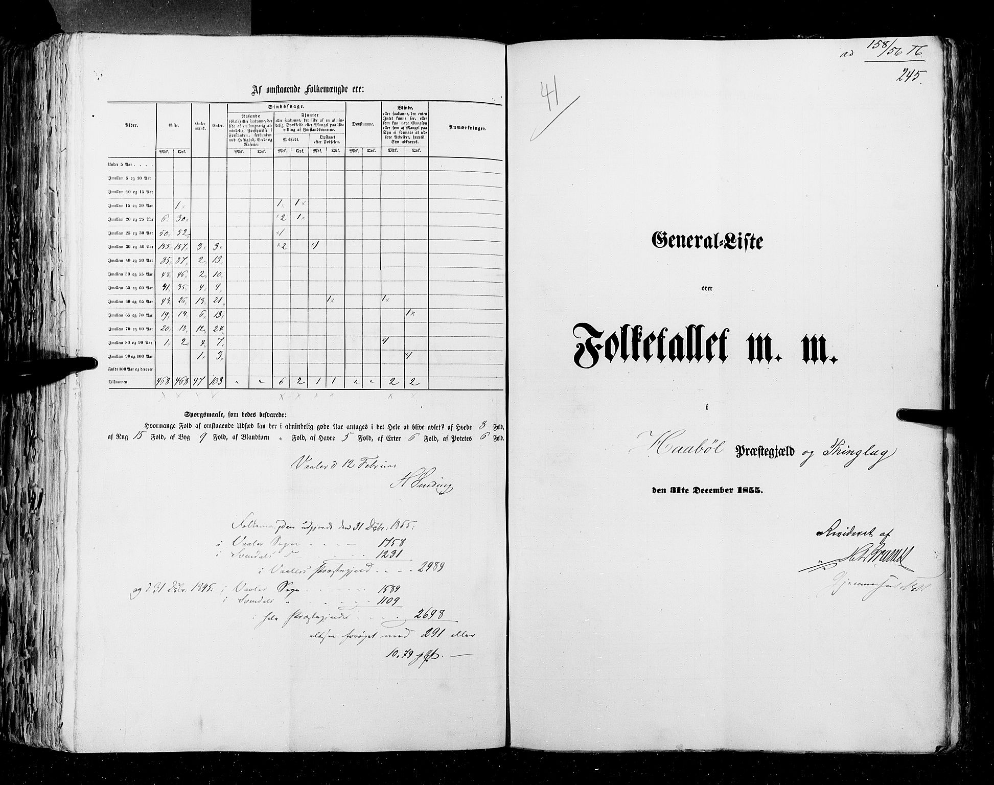 RA, Folketellingen 1855, bind 1: Akershus amt, Smålenenes amt og Hedemarken amt, 1855, s. 245