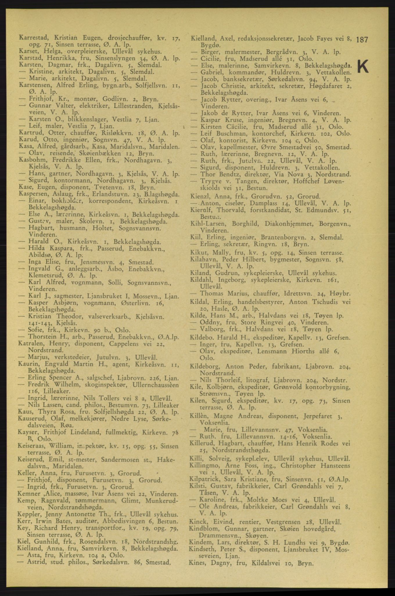 Aker adressebok/adressekalender, PUBL/001/A/006: Aker adressebok, 1937-1938, s. 187