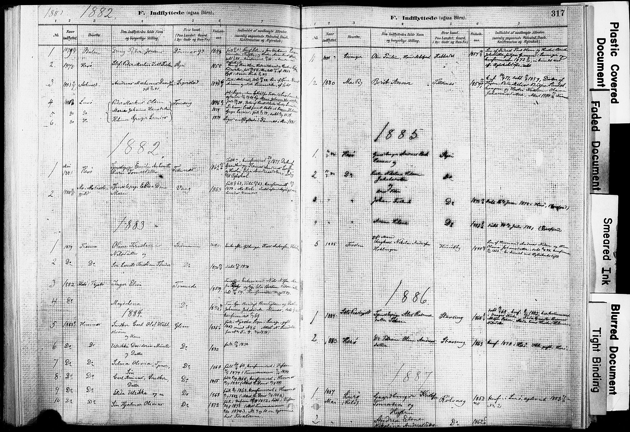 Ministerialprotokoller, klokkerbøker og fødselsregistre - Nordland, SAT/A-1459/835/L0526: Ministerialbok nr. 835A03II, 1881-1910, s. 317
