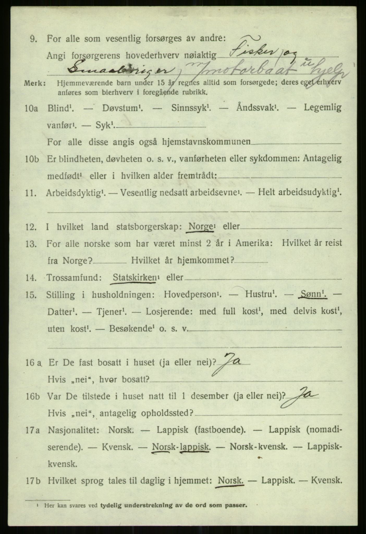 SATØ, Folketelling 1920 for 1935 Helgøy herred, 1920, s. 1111