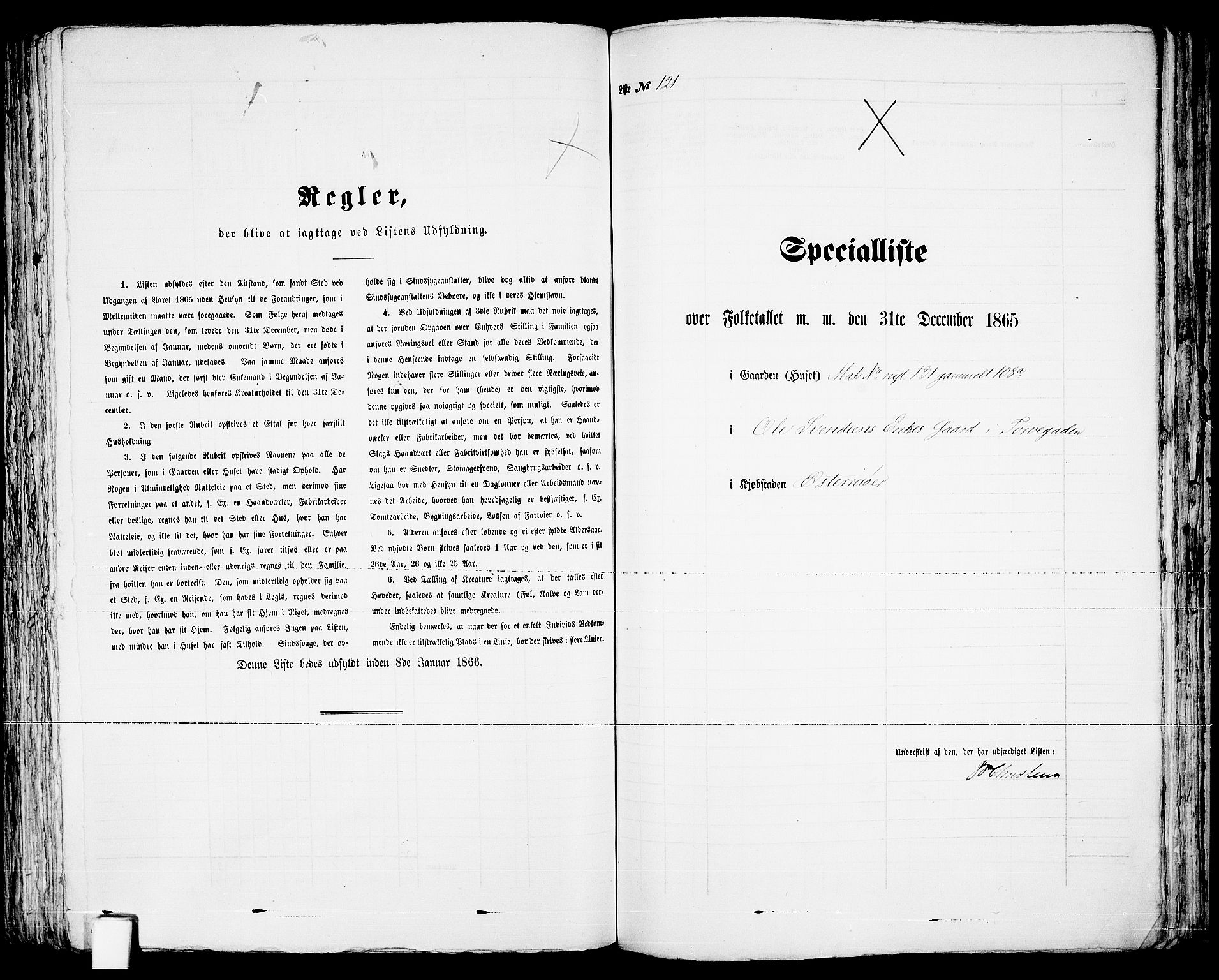 RA, Folketelling 1865 for 0901B Risør prestegjeld, Risør kjøpstad, 1865, s. 249