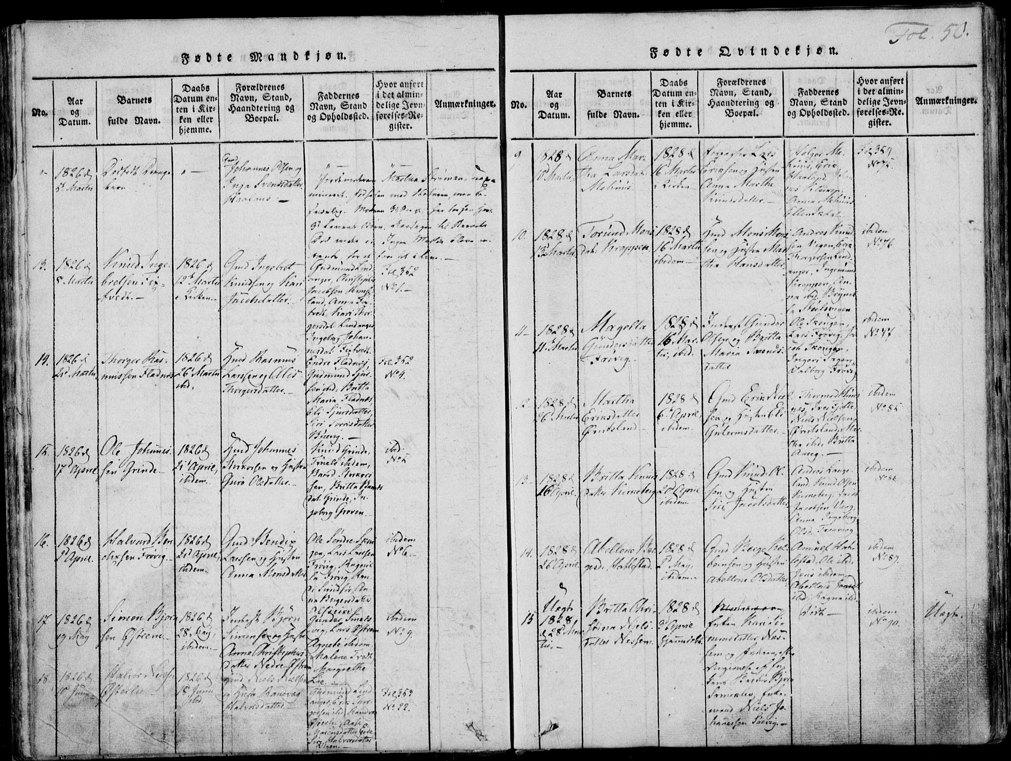 Skjold sokneprestkontor, SAST/A-101847/H/Ha/Haa/L0003: Ministerialbok nr. A 3, 1815-1835, s. 50