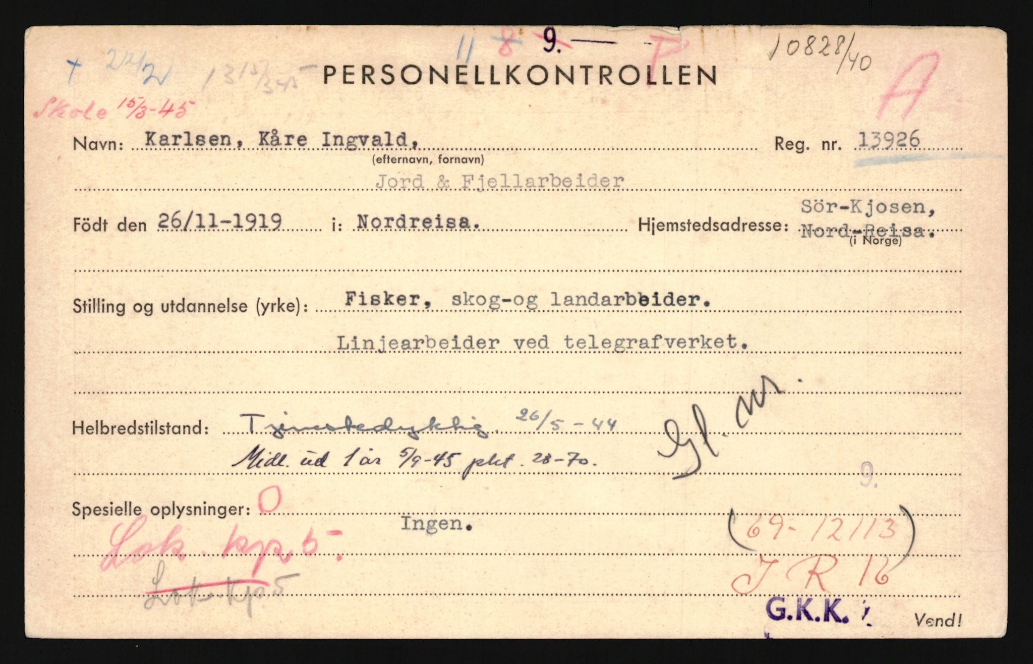 Forsvaret, Troms infanteriregiment nr. 16, AV/RA-RAFA-3146/P/Pa/L0024/0001: Rulleblad / Rulleblad for regimentets menige mannskaper, årsklasse 1940, 1940, s. 90