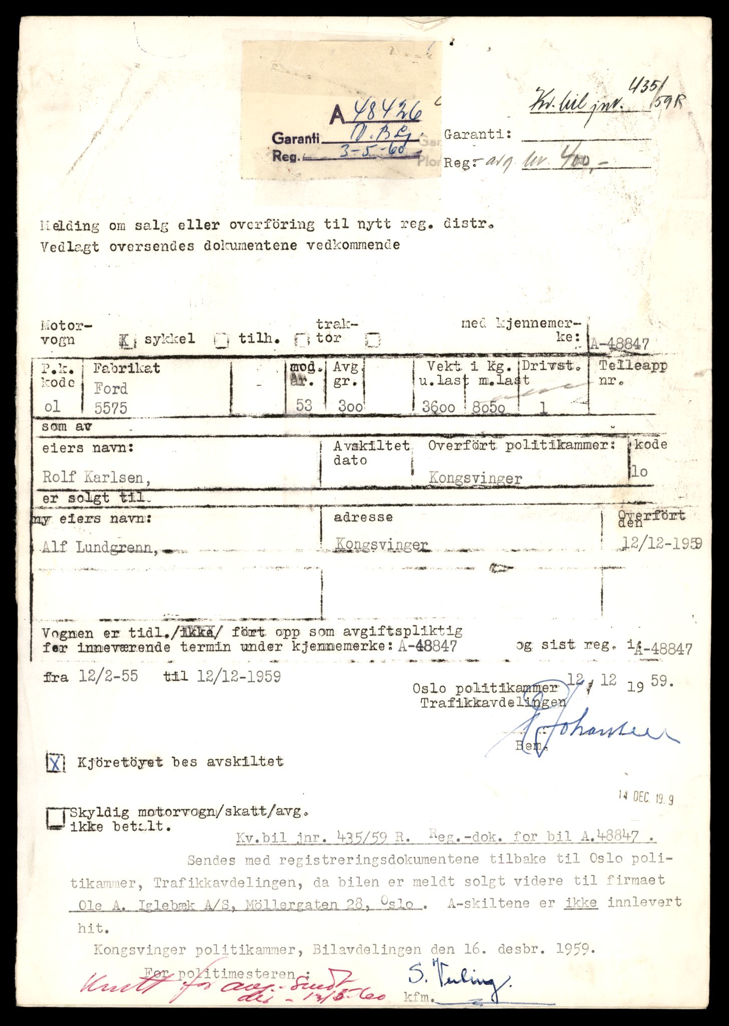 Møre og Romsdal vegkontor - Ålesund trafikkstasjon, AV/SAT-A-4099/F/Fe/L0035: Registreringskort for kjøretøy T 12653 - T 12829, 1927-1998, s. 3136