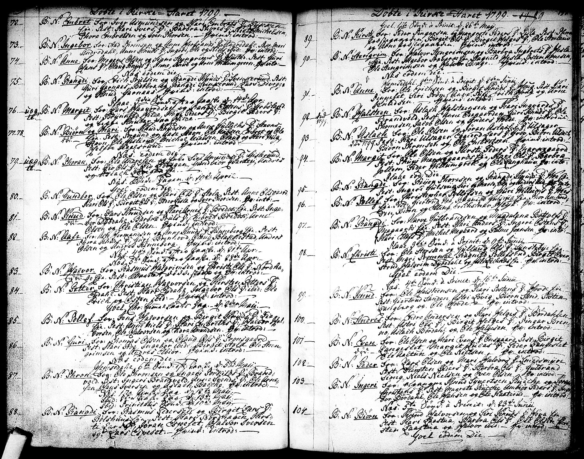 Nes kirkebøker, SAKO/A-236/F/Fa/L0005: Ministerialbok nr. 5, 1787-1807, s. 196-197