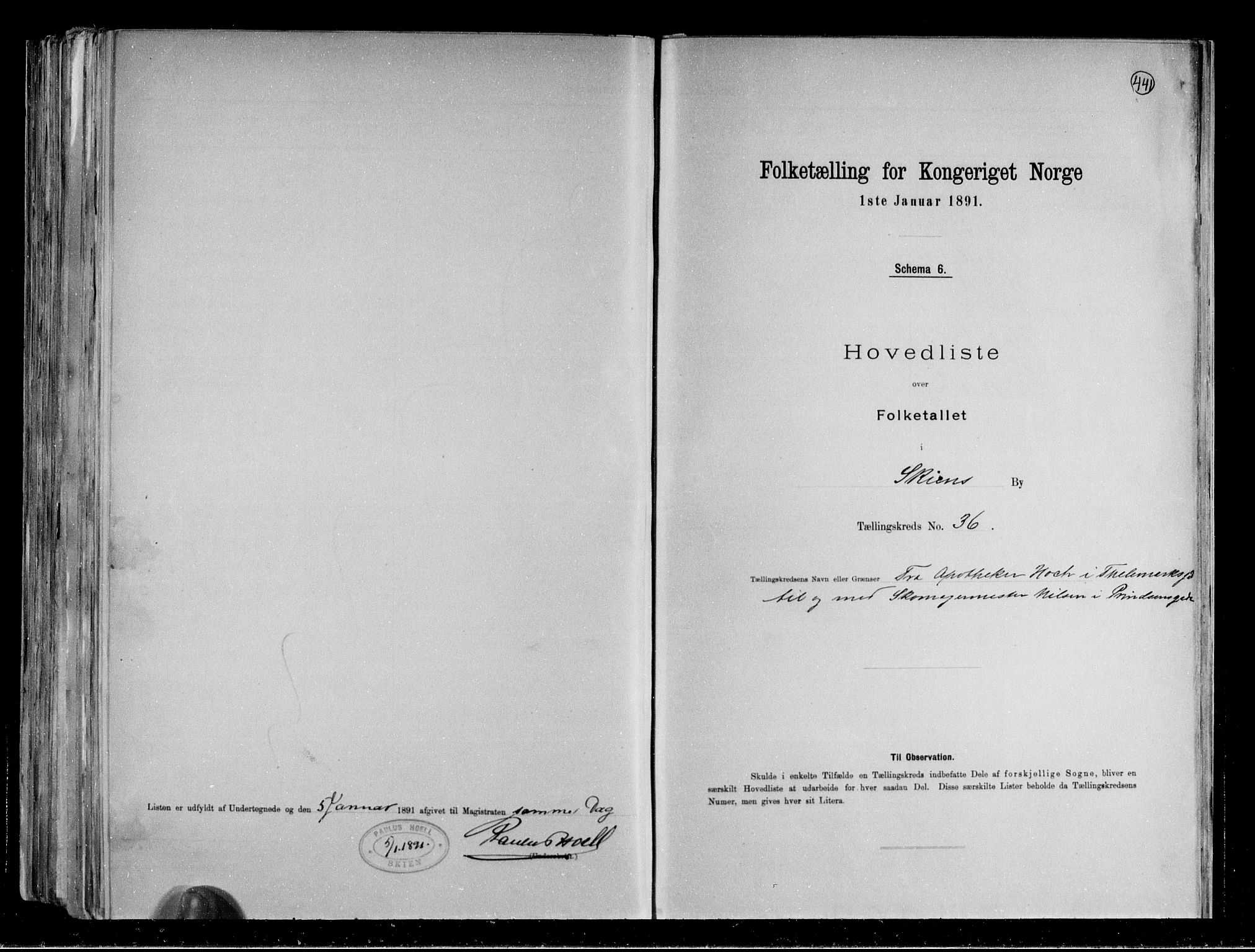 RA, Folketelling 1891 for 0806 Skien kjøpstad, 1891, s. 80