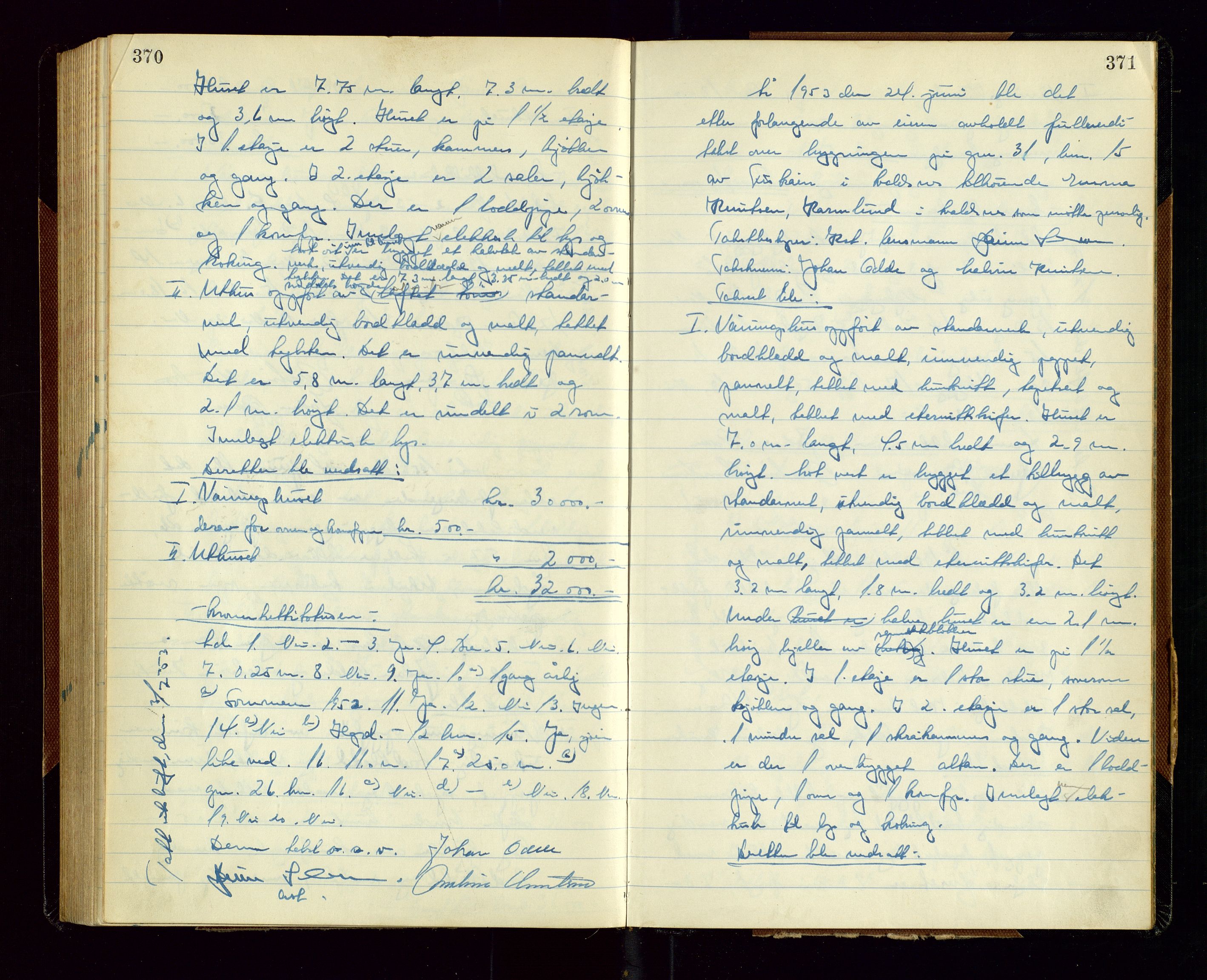 Avaldsnes lensmannskontor, AV/SAST-A-100286/Goa/L0003: "Branntakstprotokoll", 1949-1953, s. 370-371